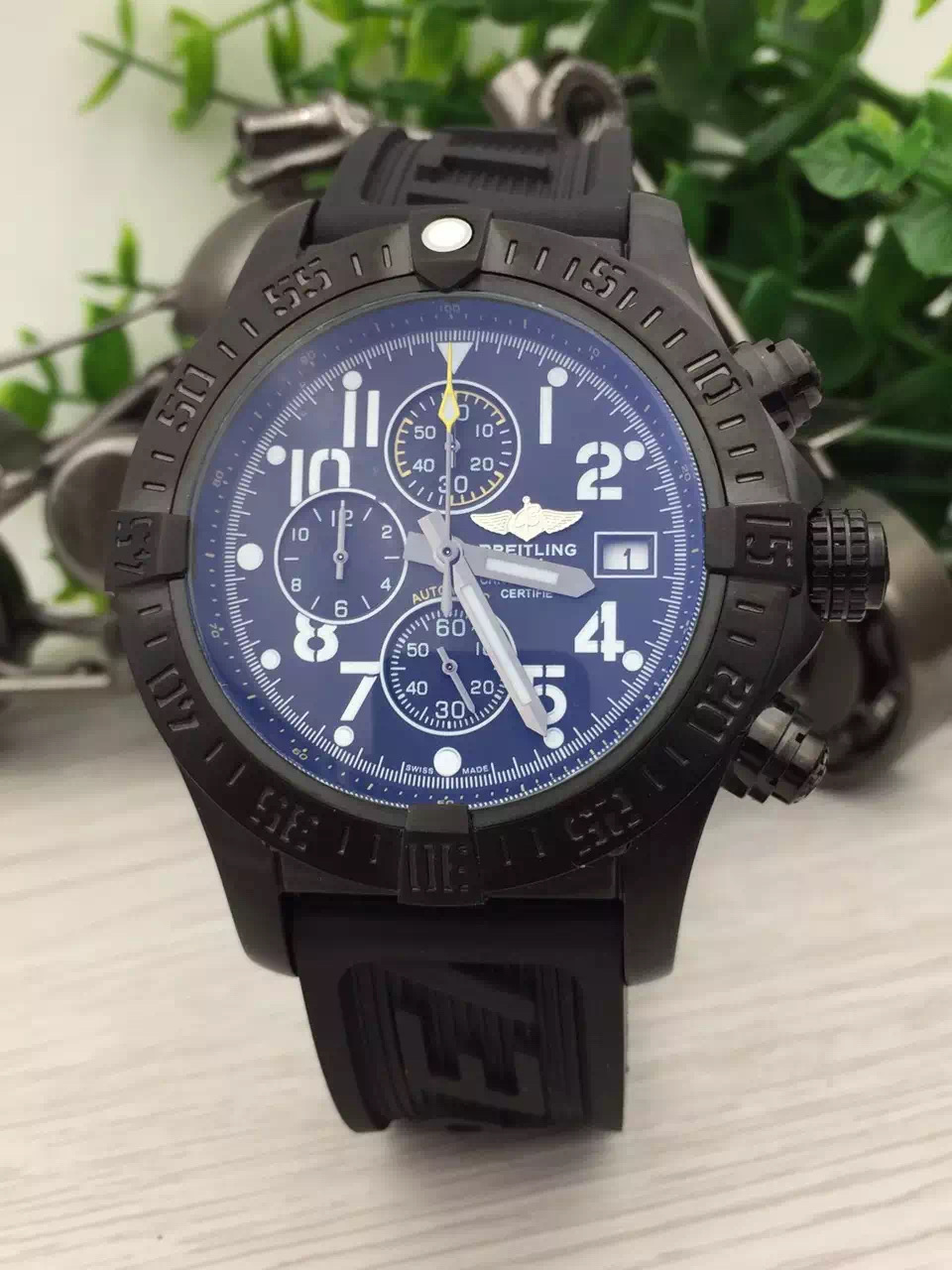Breitling Avenger V13317 45mm DLC Titanium Watch
