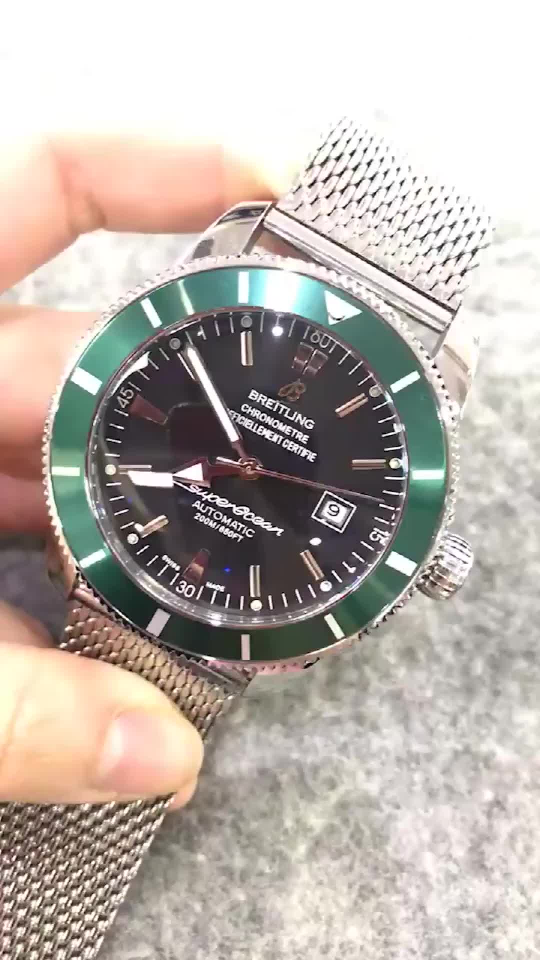 Breitling Superocean Heritage Automatic Chronometer Green Dial Men’s Watch