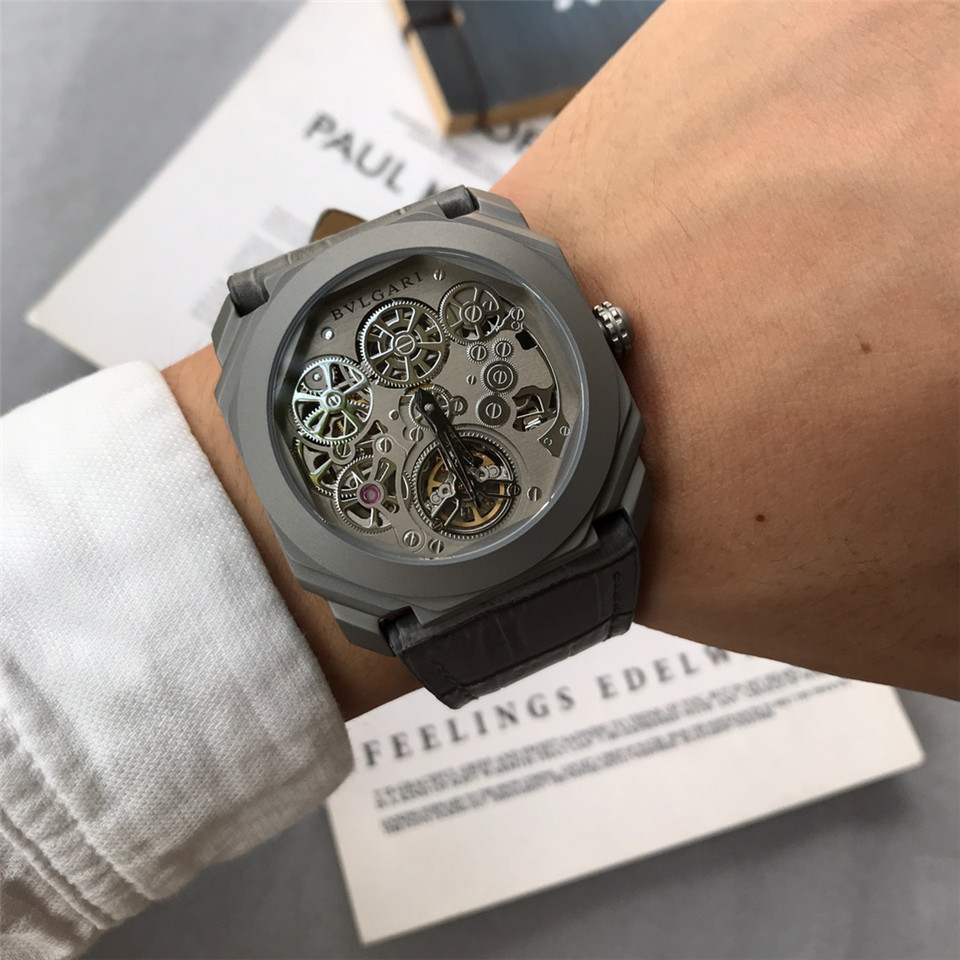 Bvlgari Octo Finissimo Manual Wind Titanium Skeleton Dial Watch 40mm 102714