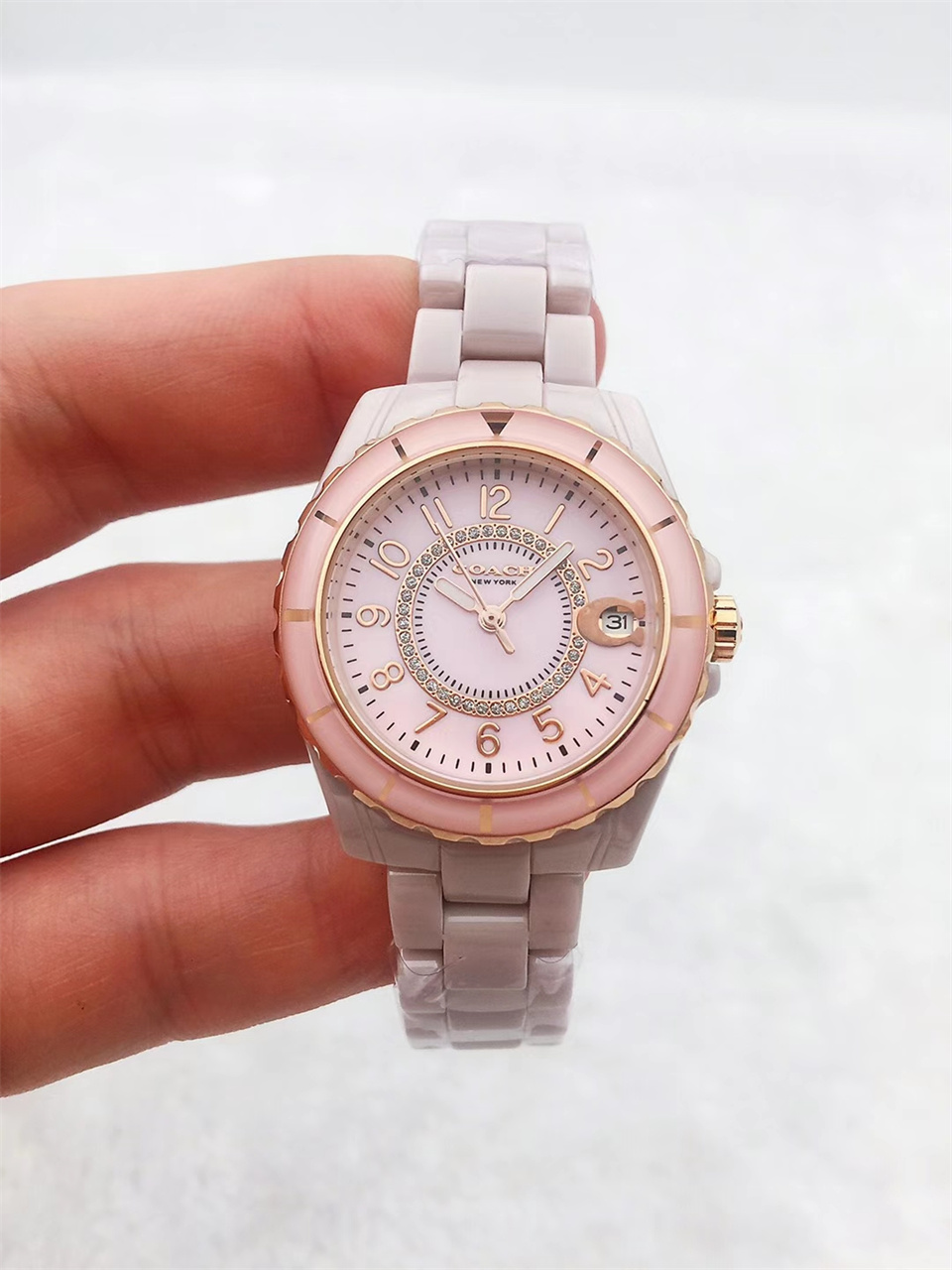 COACH WATCH PRESTON 14503463 Quartz Ceramic Women’s pink
