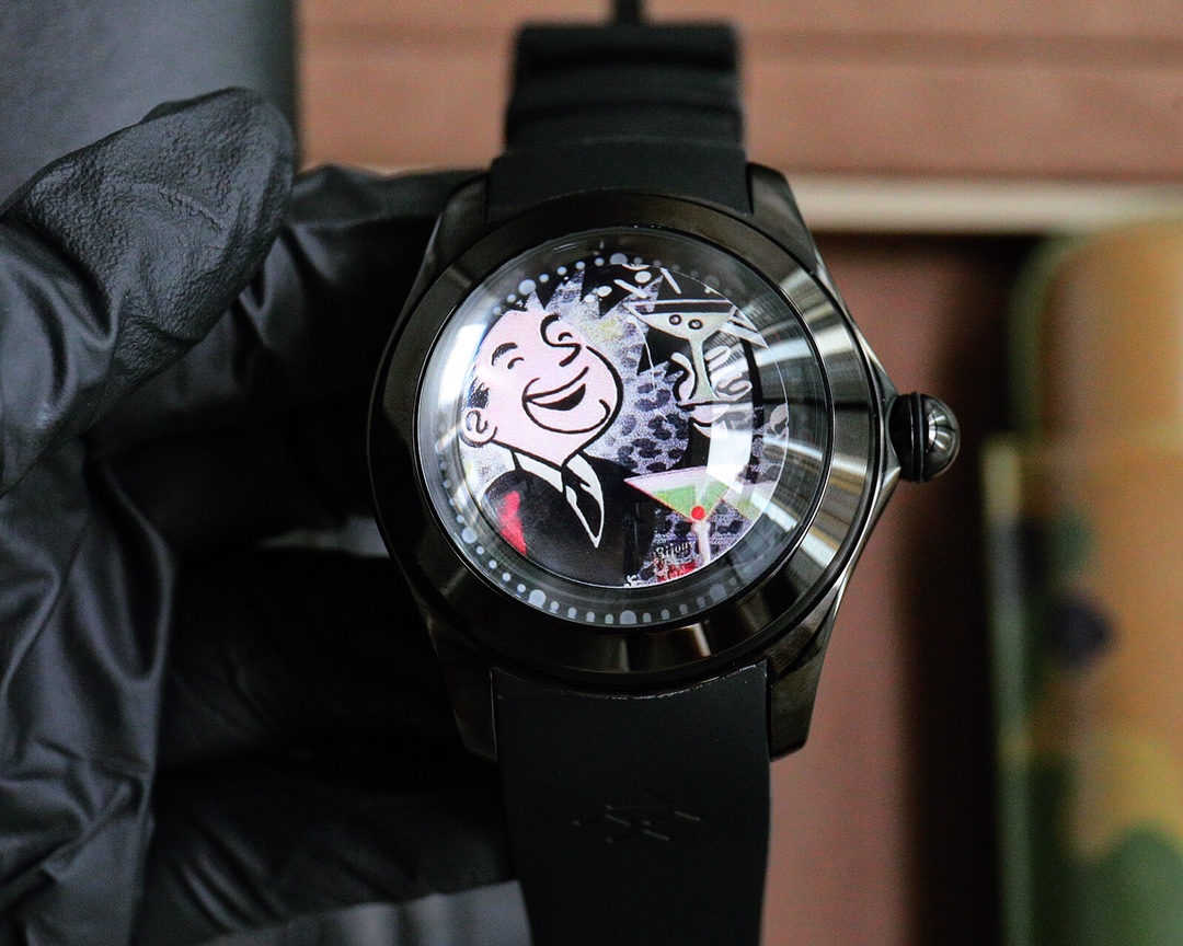 Pre-Owned Corum Big Bubble Magical Pop De La Nuez Stainless Steel Automatic