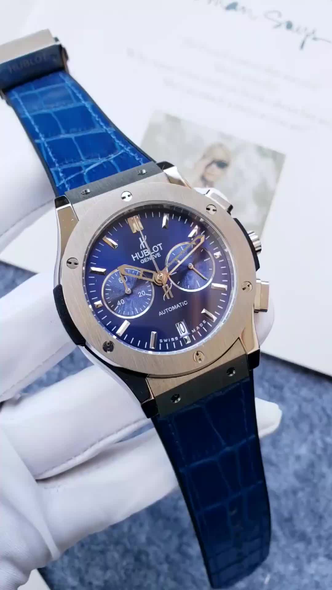 Classic Fusion Chronograph Titanium Blue