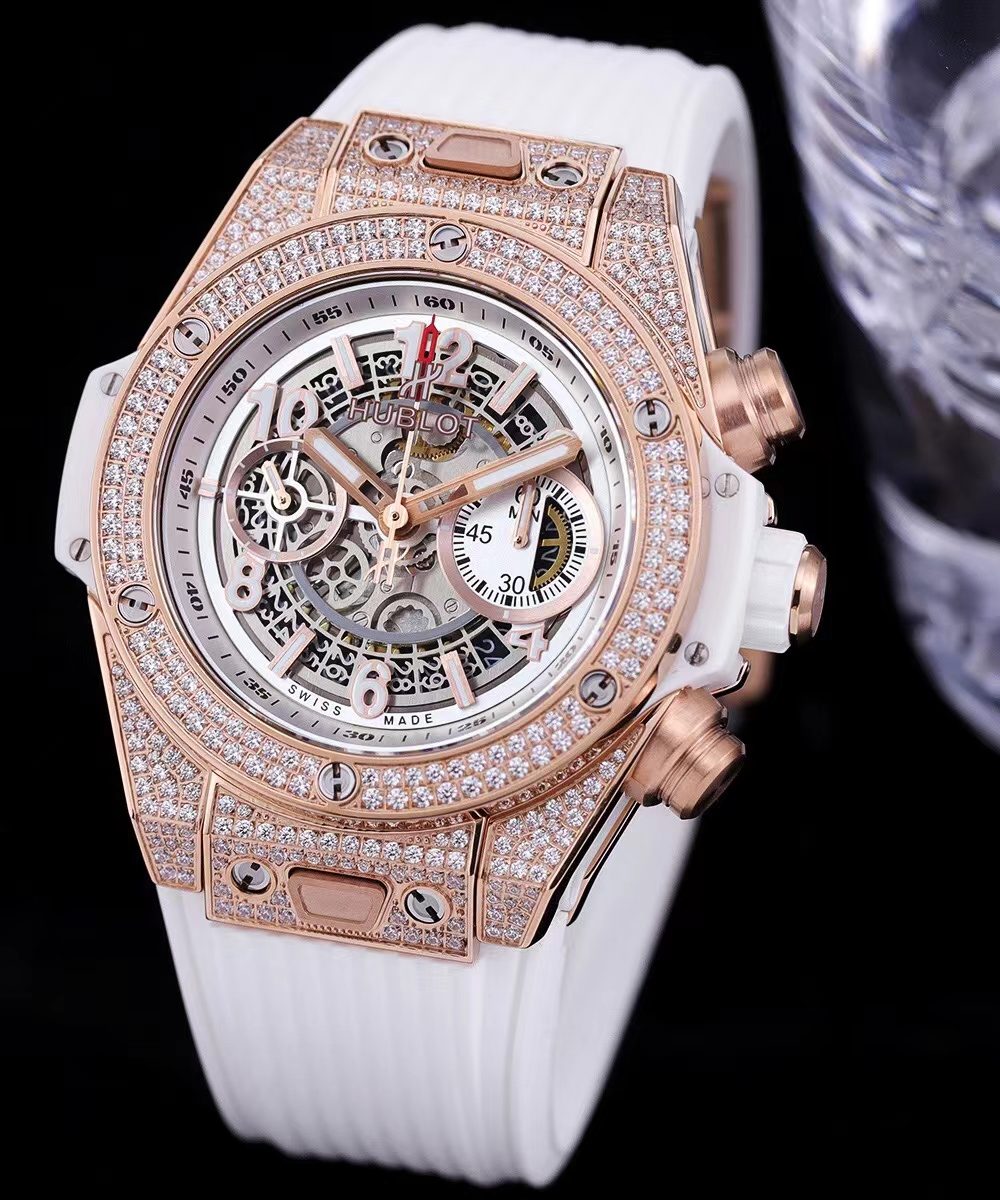 HUBLOT Unico King Gold 441.OE.2010.RW.1104 Diamond Men’s Watch /39695