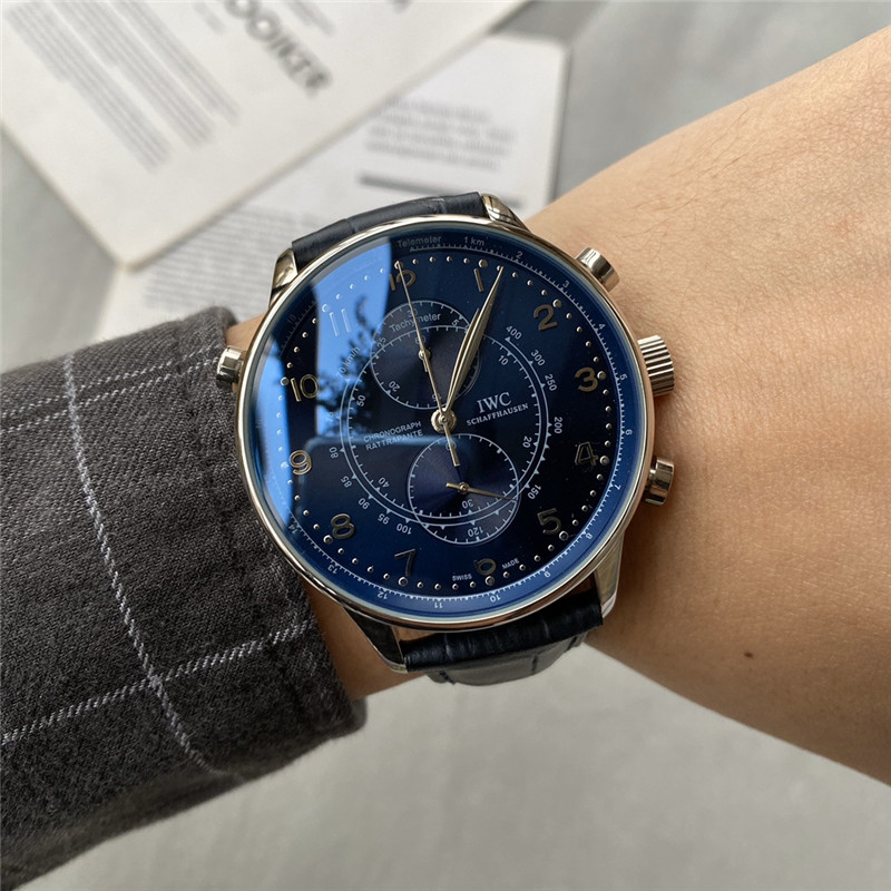 IWC Portugieser Chronograph Rattrapante, Limited Edition “Boutique Milano” DIAL BLUE
