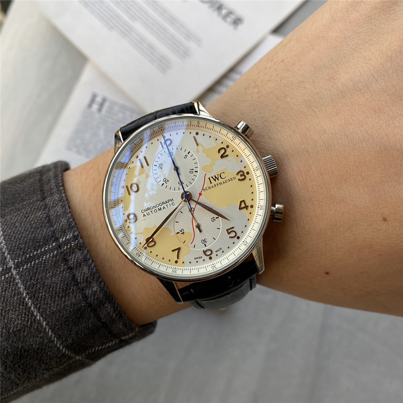 IWC Portuguese Rattrapante 41mm Ref.IW371202 Automatic Croco Steel Full Set