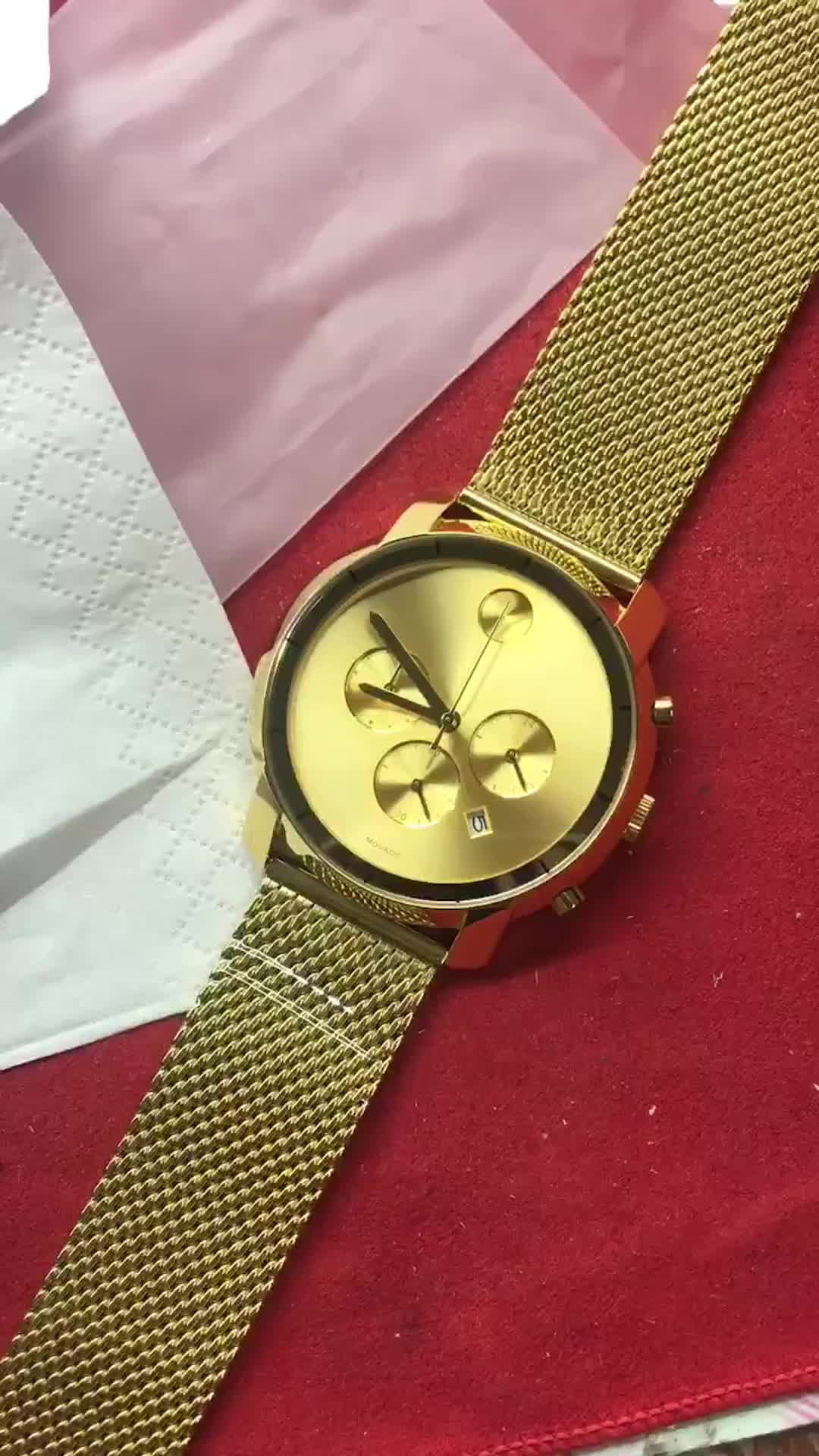 Movado Bold Gold Men’s Watch – 3600682