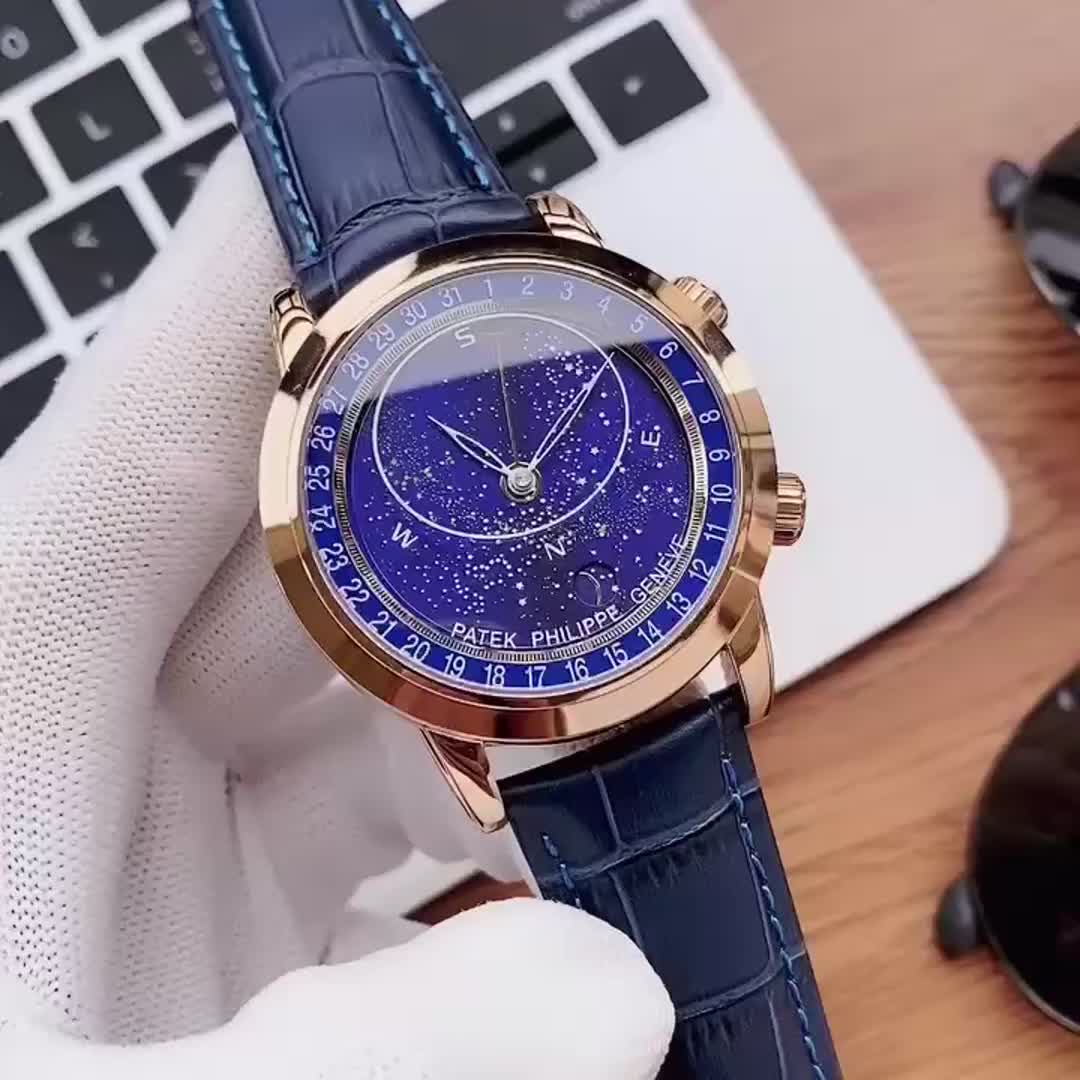 Patek Philippe Grand Complications Celestial Moon Age Platinum Blue Sky Chart Dial 6102P-001 – BRAND NEW
