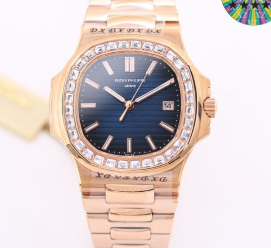 Patek Philippe Nautilus 5723/1R-010 blue dial rose gold strap watch