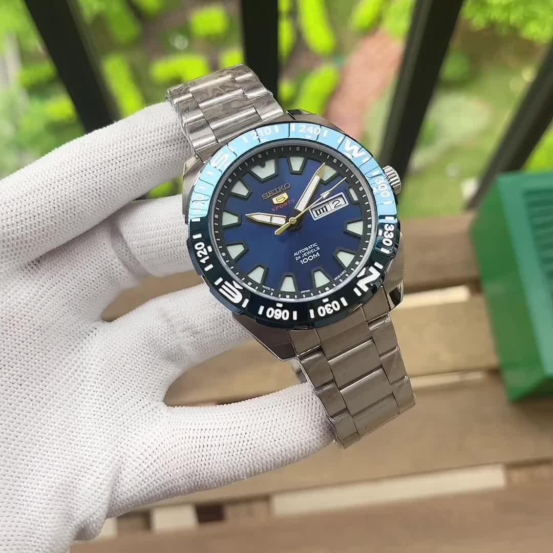 Seiko 5 Sport Automatic Blue Dial Stainless Steel Men’s Watch