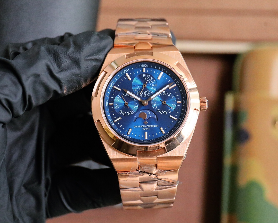 Overseas perpetual calendar ultra-thin – 41.5 mm – Pink Gold