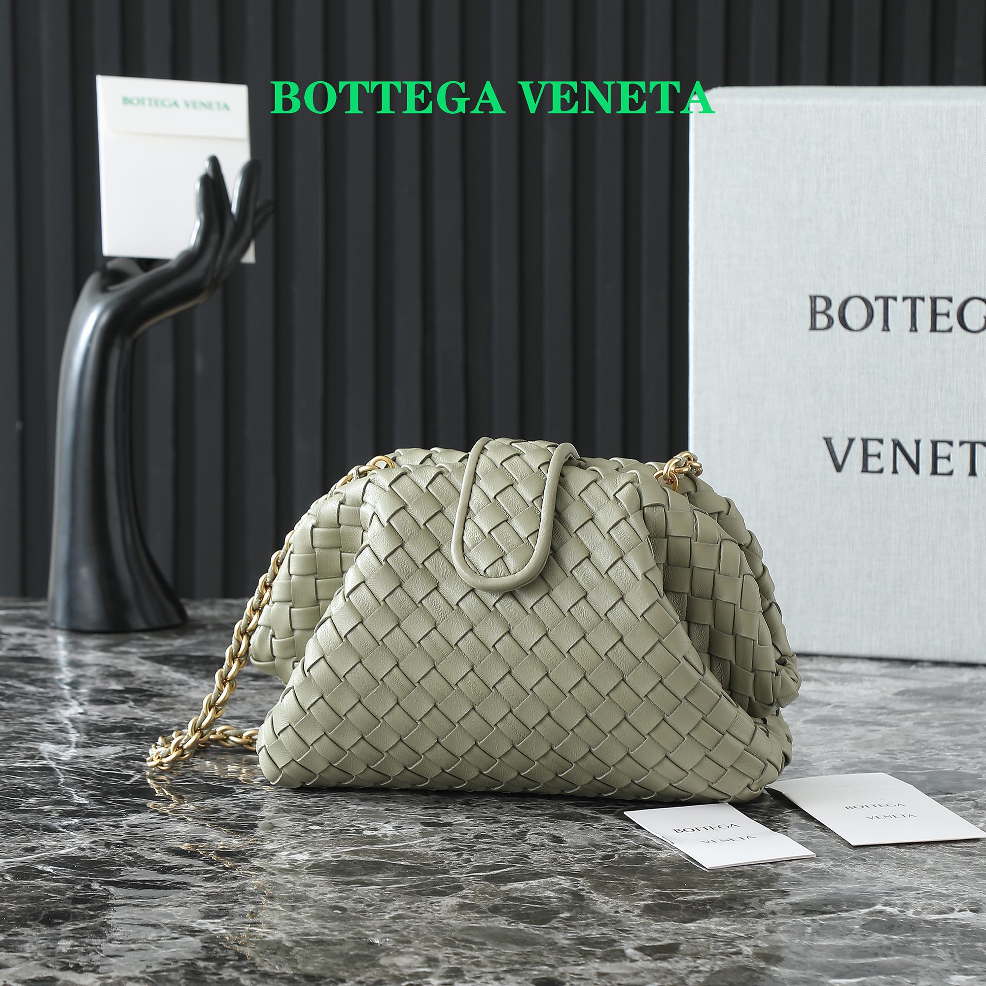 Bottega Veneta Small Leather Lauren 1980 Clutch Bag