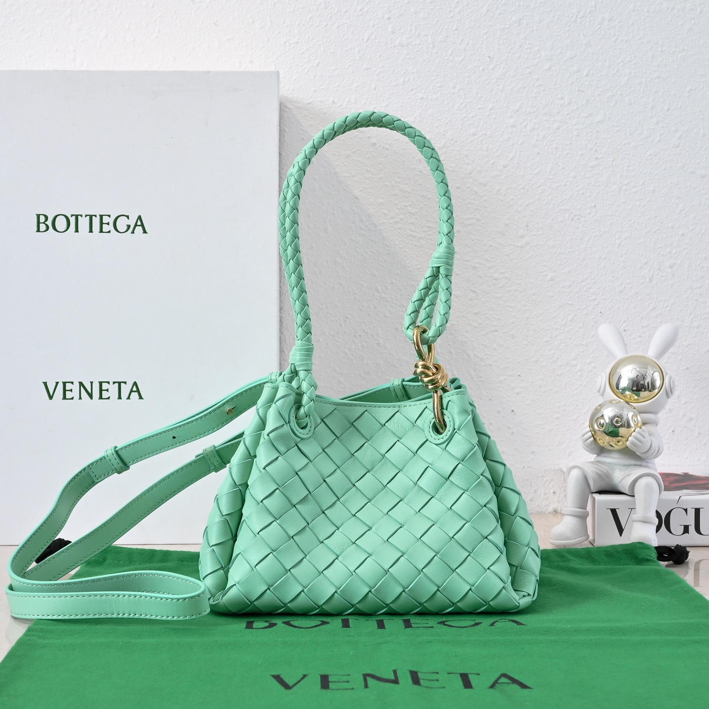 bag Bottega Veneta Women Small Andiamo Parachute- Green oasis