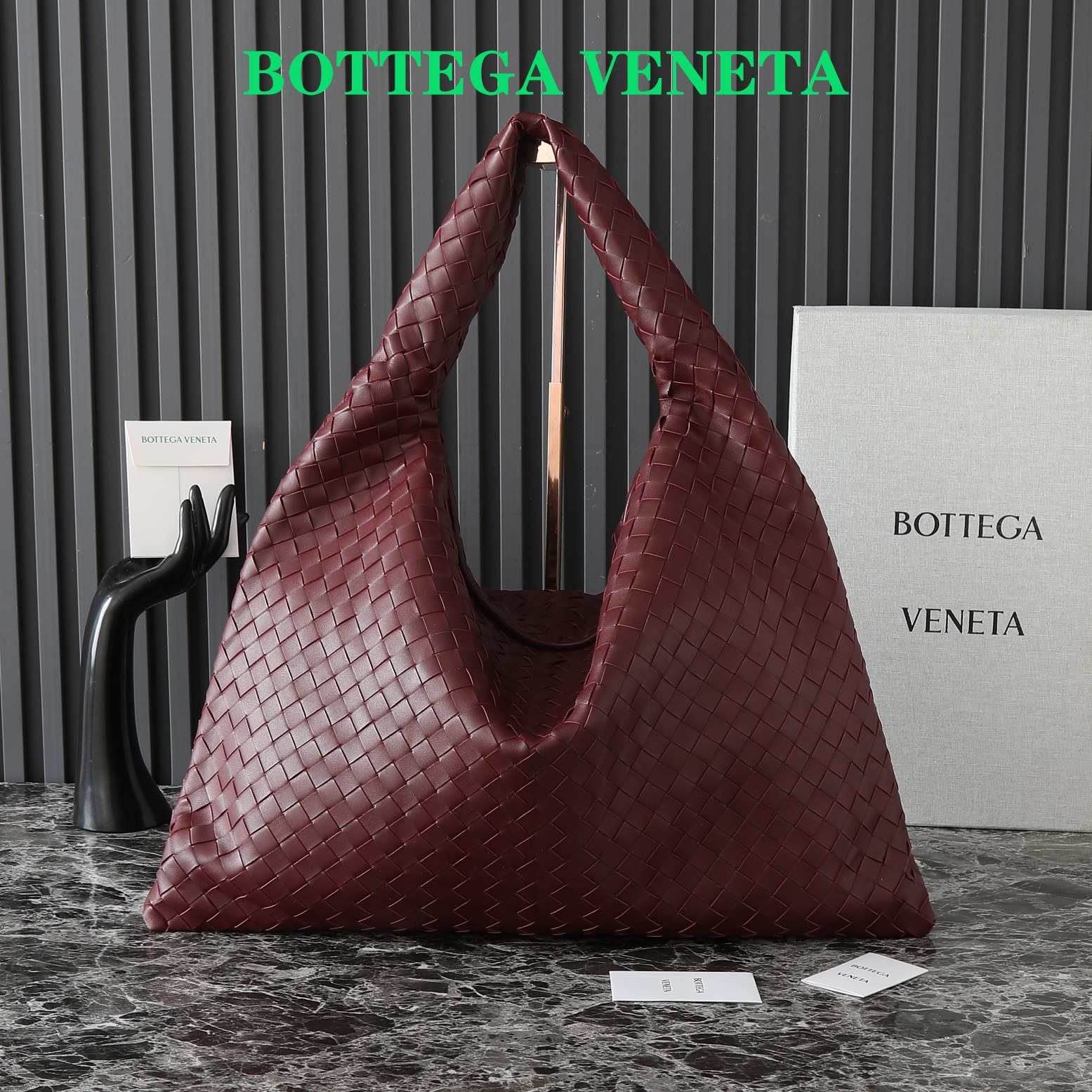 Bottega Veneta  Burgundy Shoulder bag Hop Large Bottega Veneta
