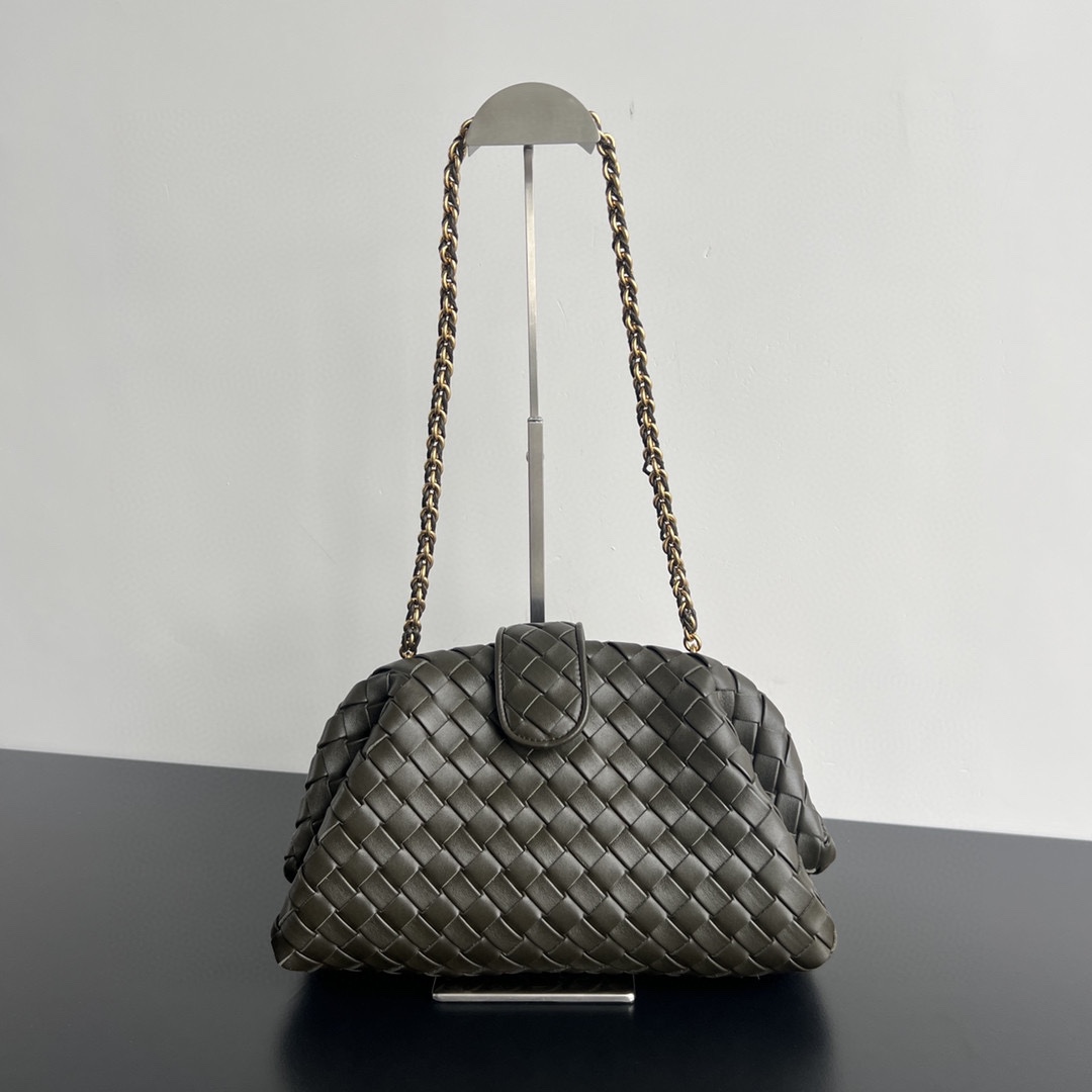 Bottega Veneta Lauren 1980 Intrecciato Small Leather Clut