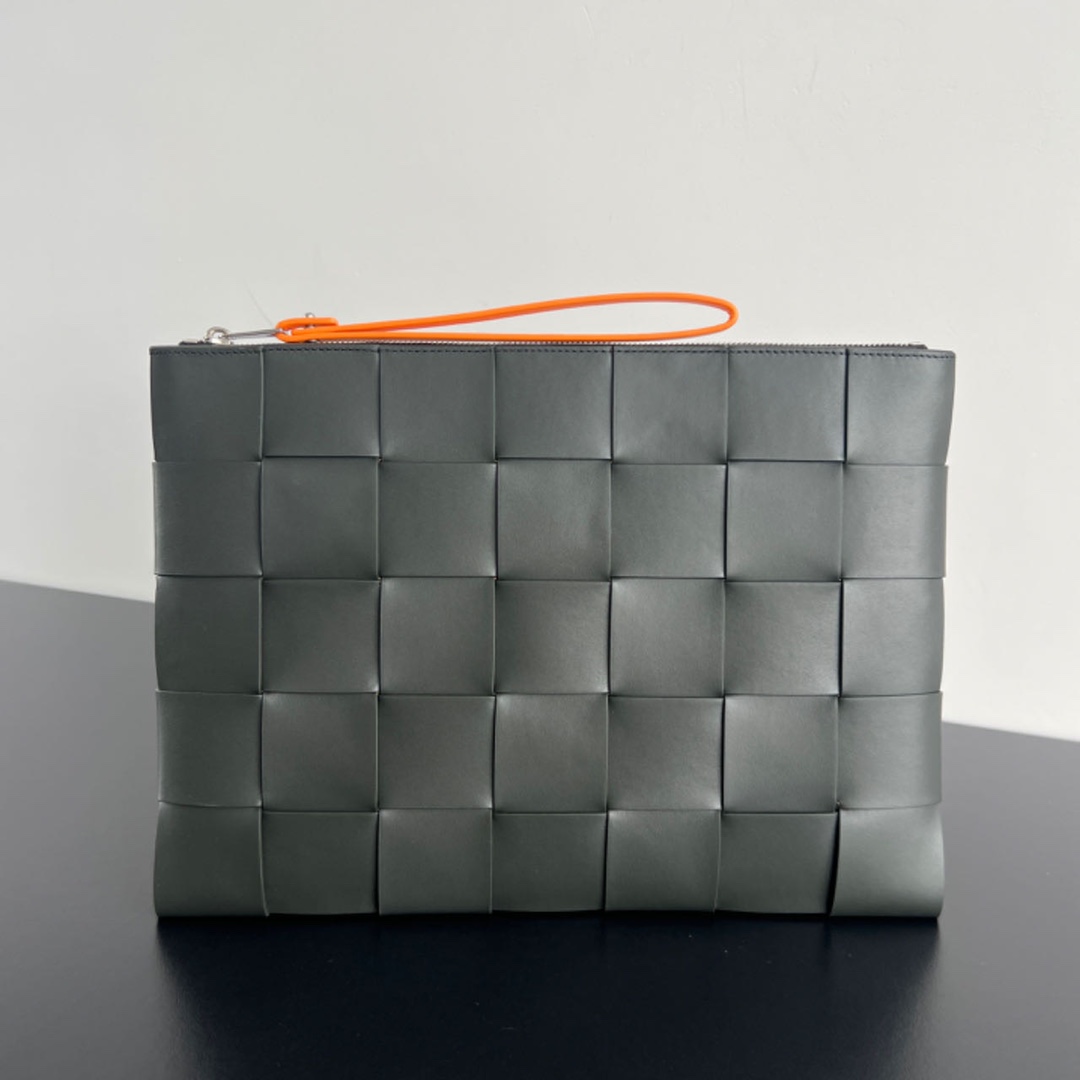 Bottega Veneta® Men’s Large Cassette Pouch in Dark moss.