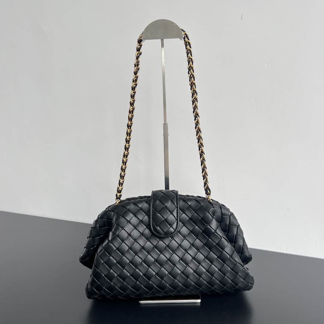 Bottega Veneta Lauren 1980 Intrecciato Small Leather Clut