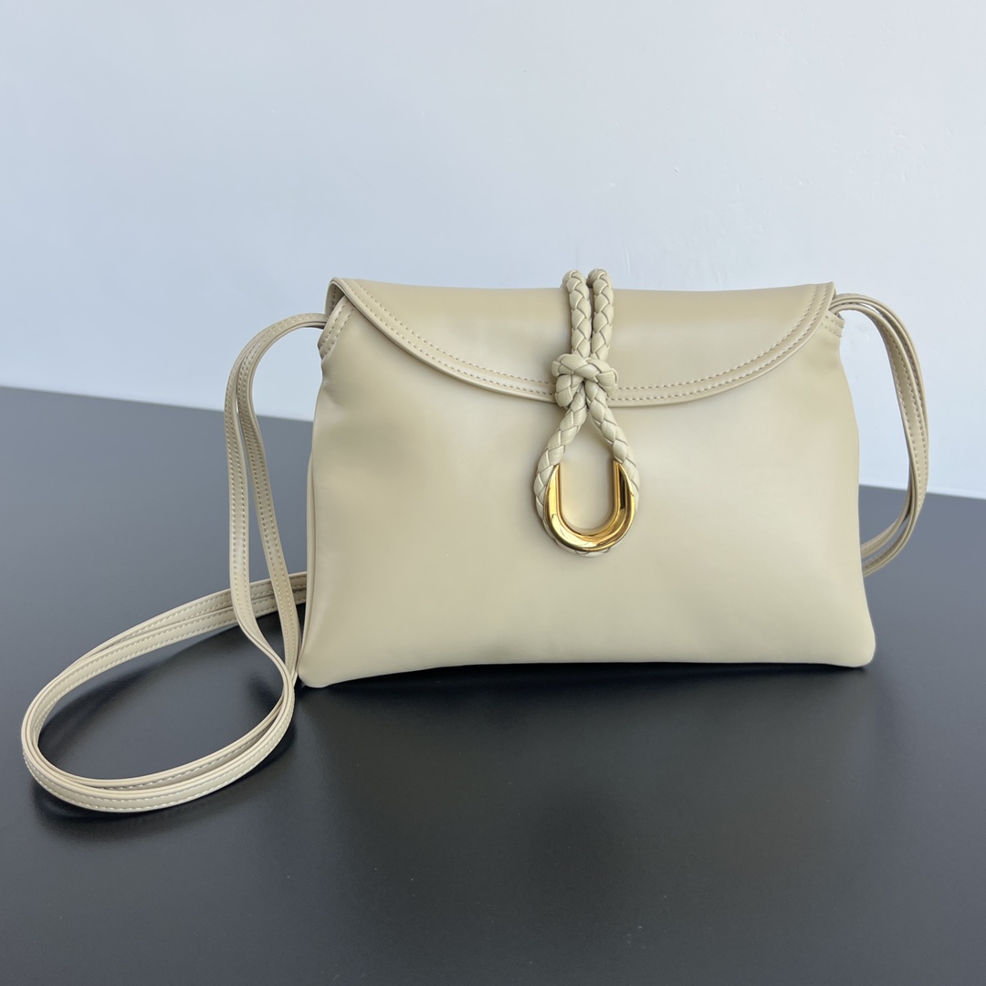 Bottega Veneta Small Liberta Leather Crossbody Bag yellow |