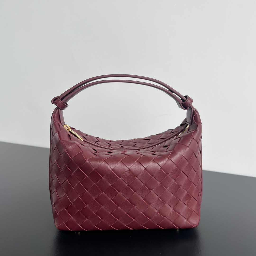 BOTTEGA VENETA Calfskin Nappa Intrecciato Mini Wallace Barolo 1614205