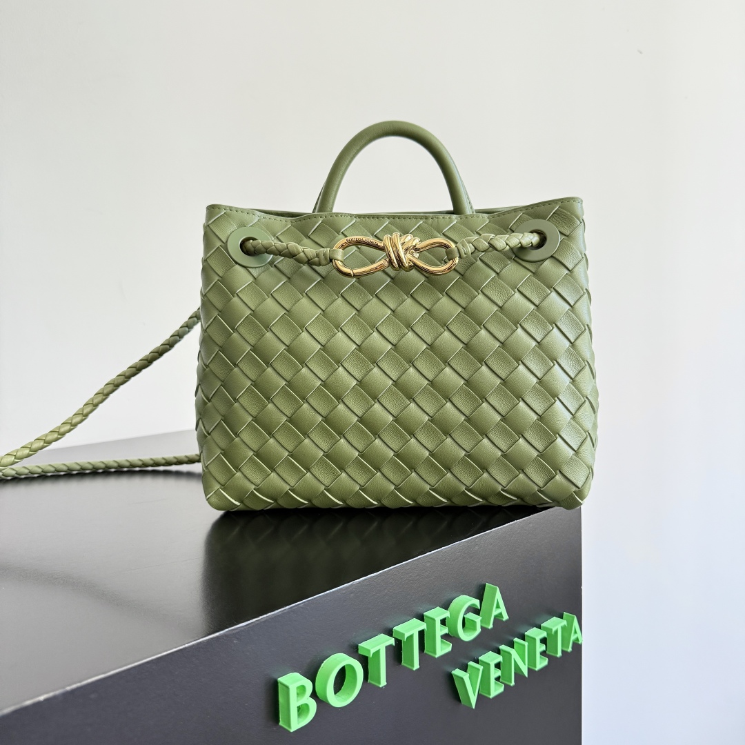 Bottega Veneta Small Sardine Bag in Space & Brass green