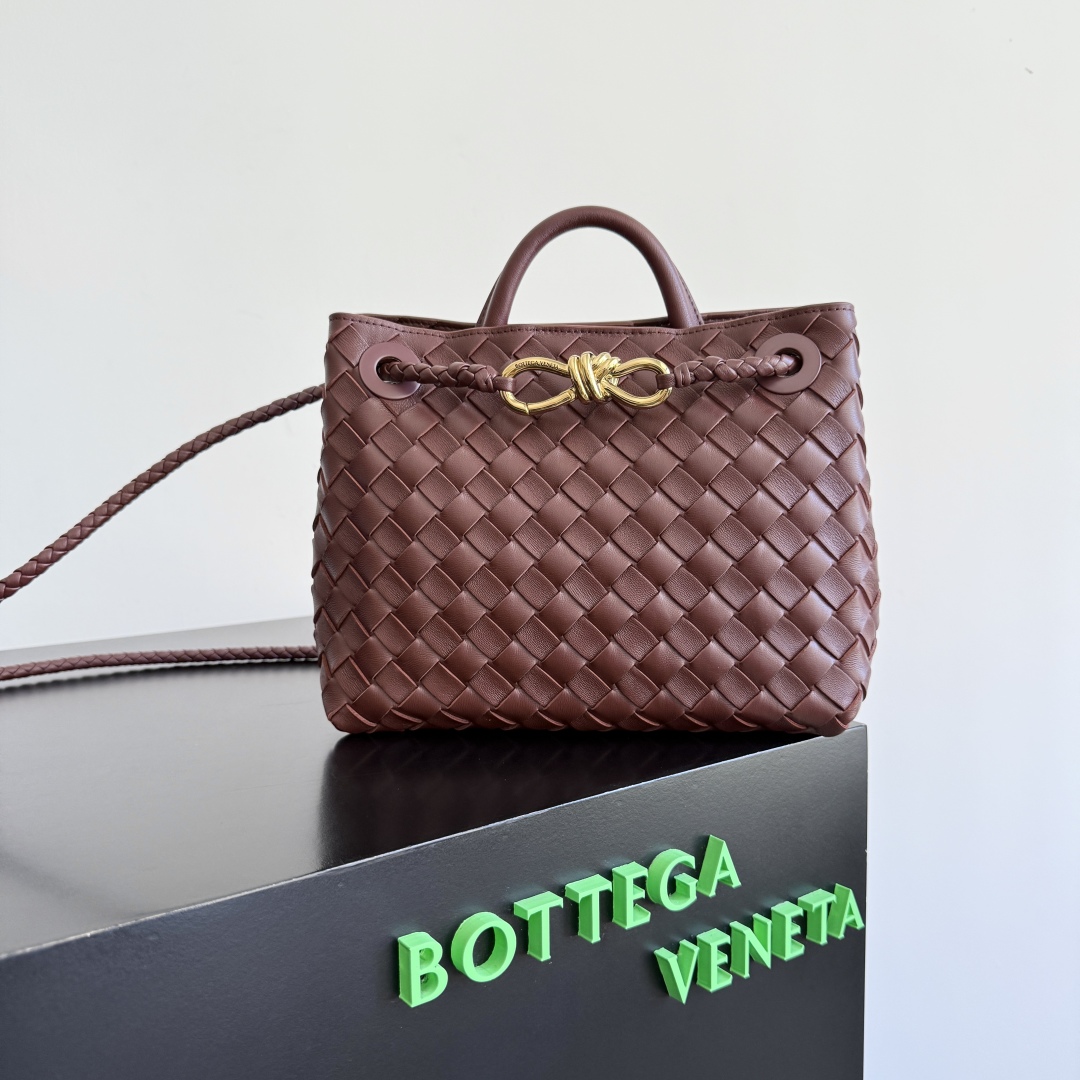 Bottega Veneta Andiamo Small Woven Shoulder Bag |