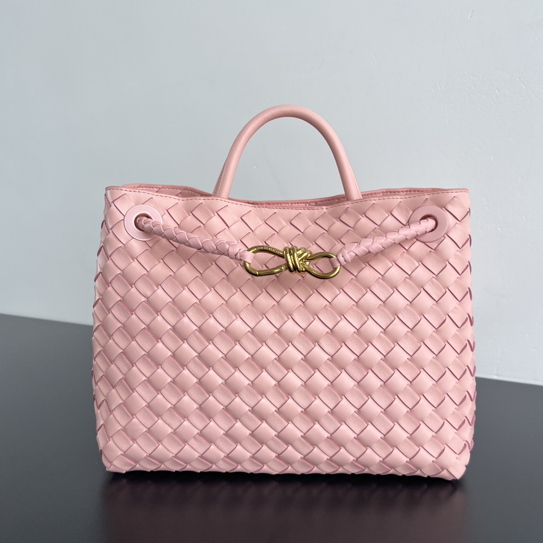 Bottega Veneta Leather Andiamo Small -pink Handle Bags, Handbags – BOT305510