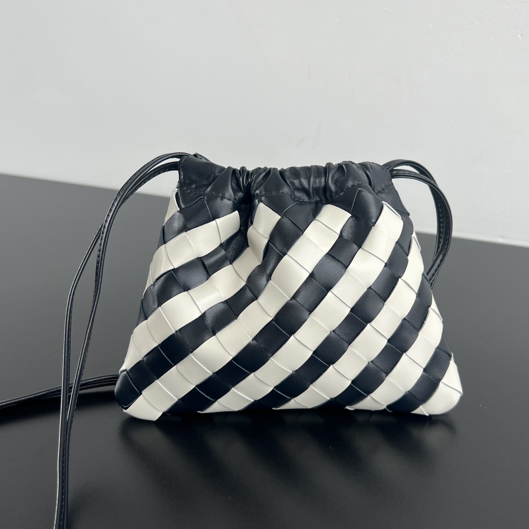 Bottega Veneta Small Striped Leather Pouch Crossbody Bag