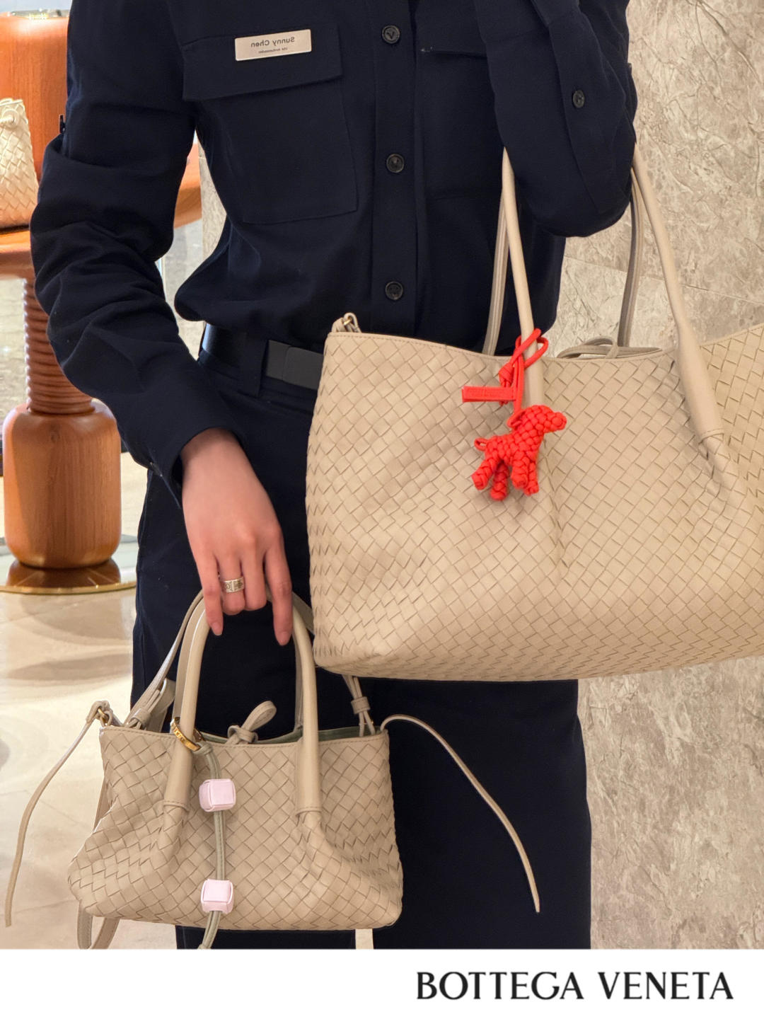 Bottega Veneta Small Leather Reversible Intrecciato