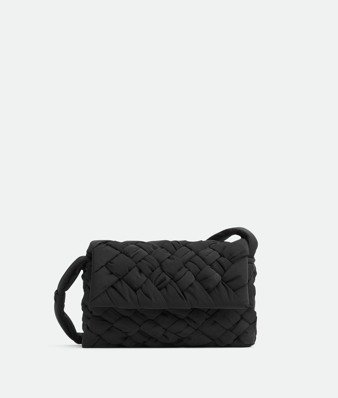 Bottega Veneta® Men’s Small Rumple Messenger in Black.