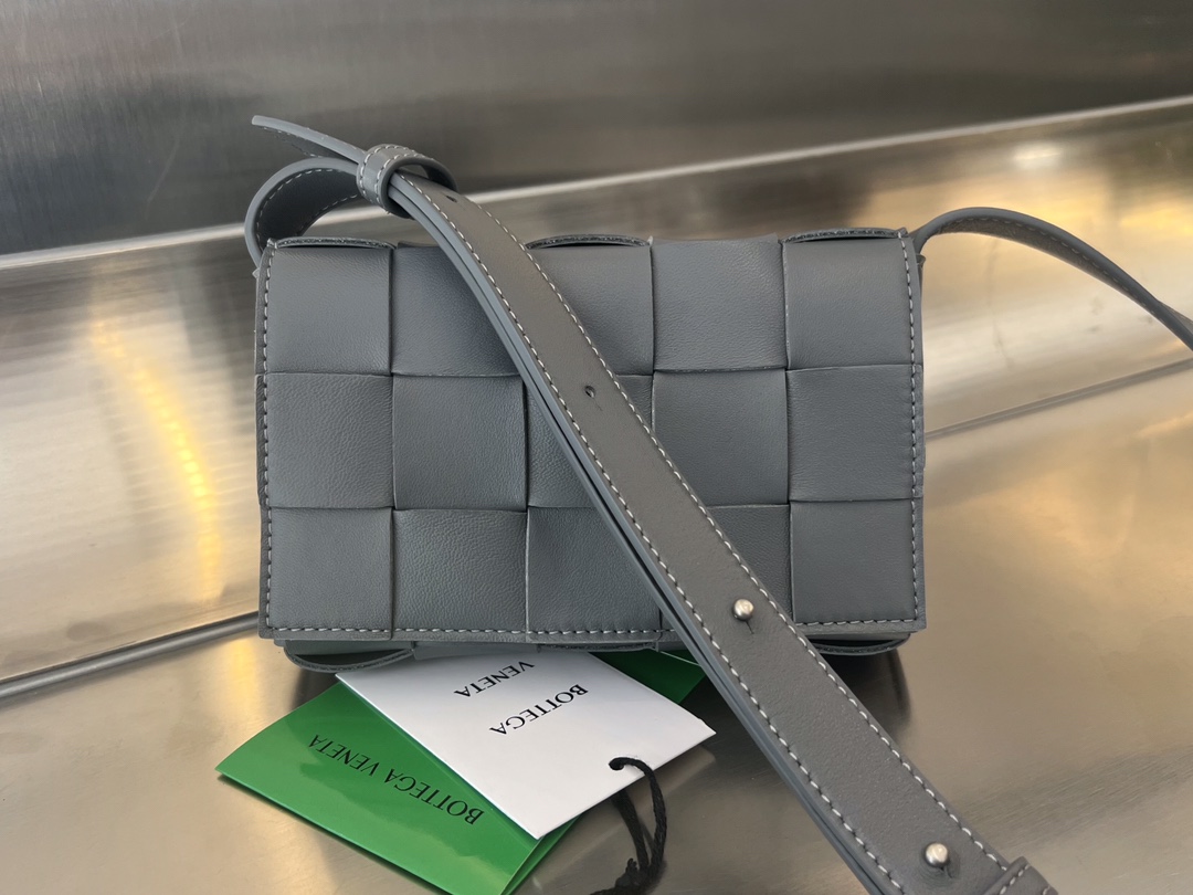 Bottega Veneta | Bags | Bottega Veneta Cassette Leather Crossbody Bag In Dark G