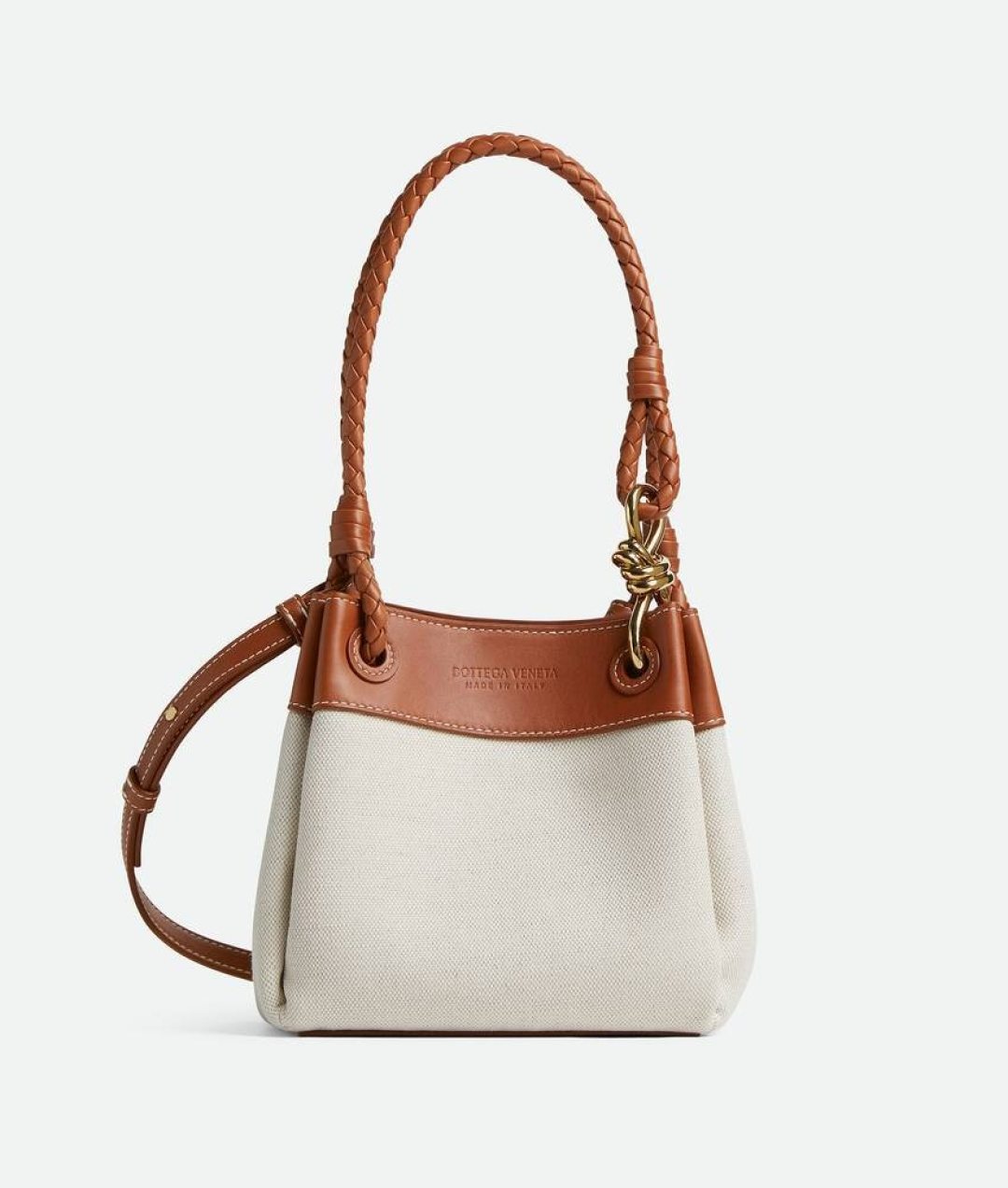 Bottega Veneta Small Andiamo Canvas & Leather Crossbody