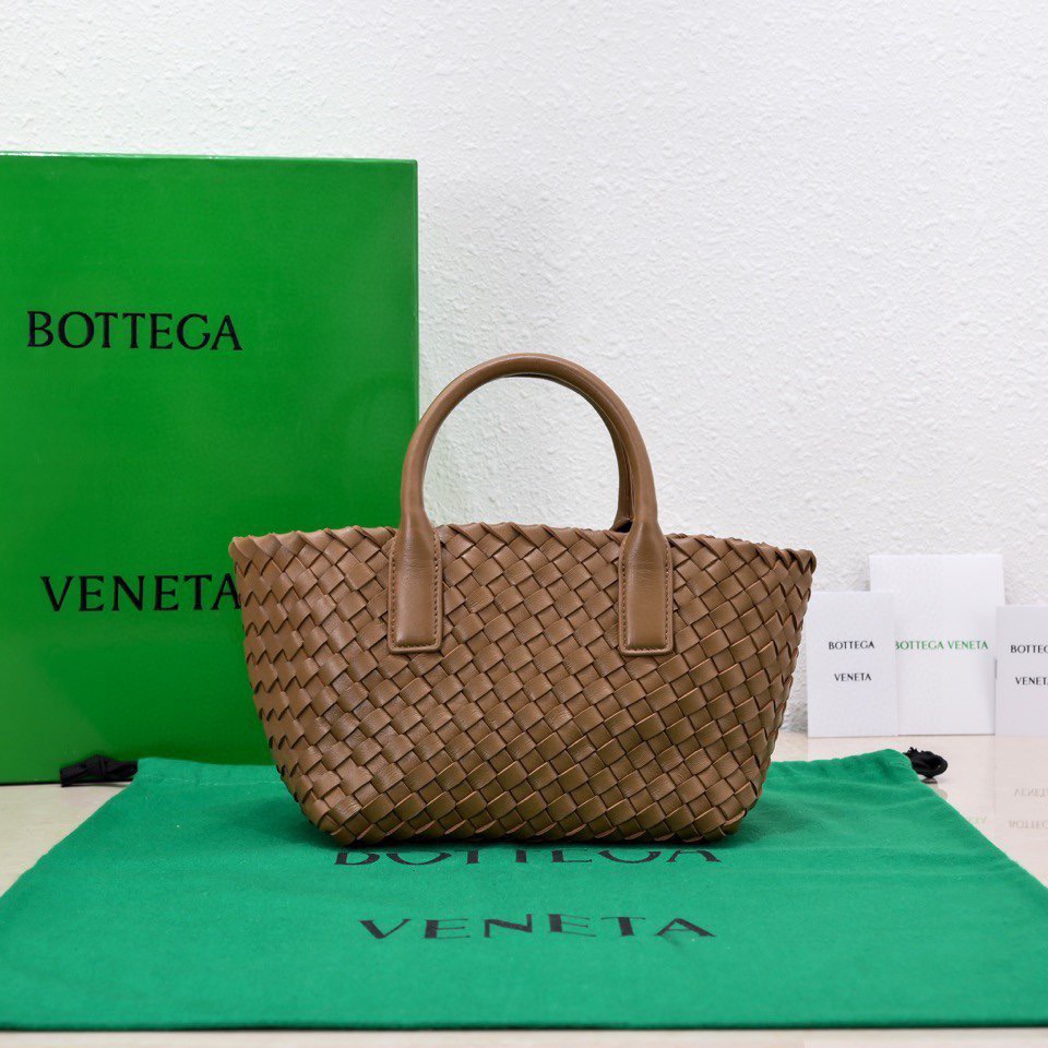 Bottega Veneta Intrecciato Mini Cabat w/Tags – Brown Totes, Handbags