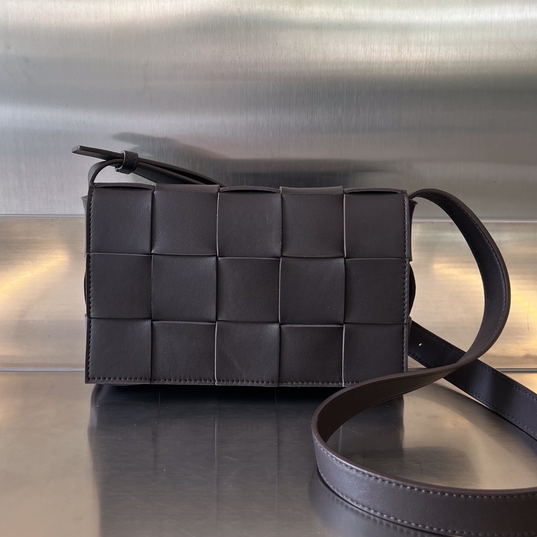 Bottega Veneta Khaki Cassette Medium Crossbody Bag 12345