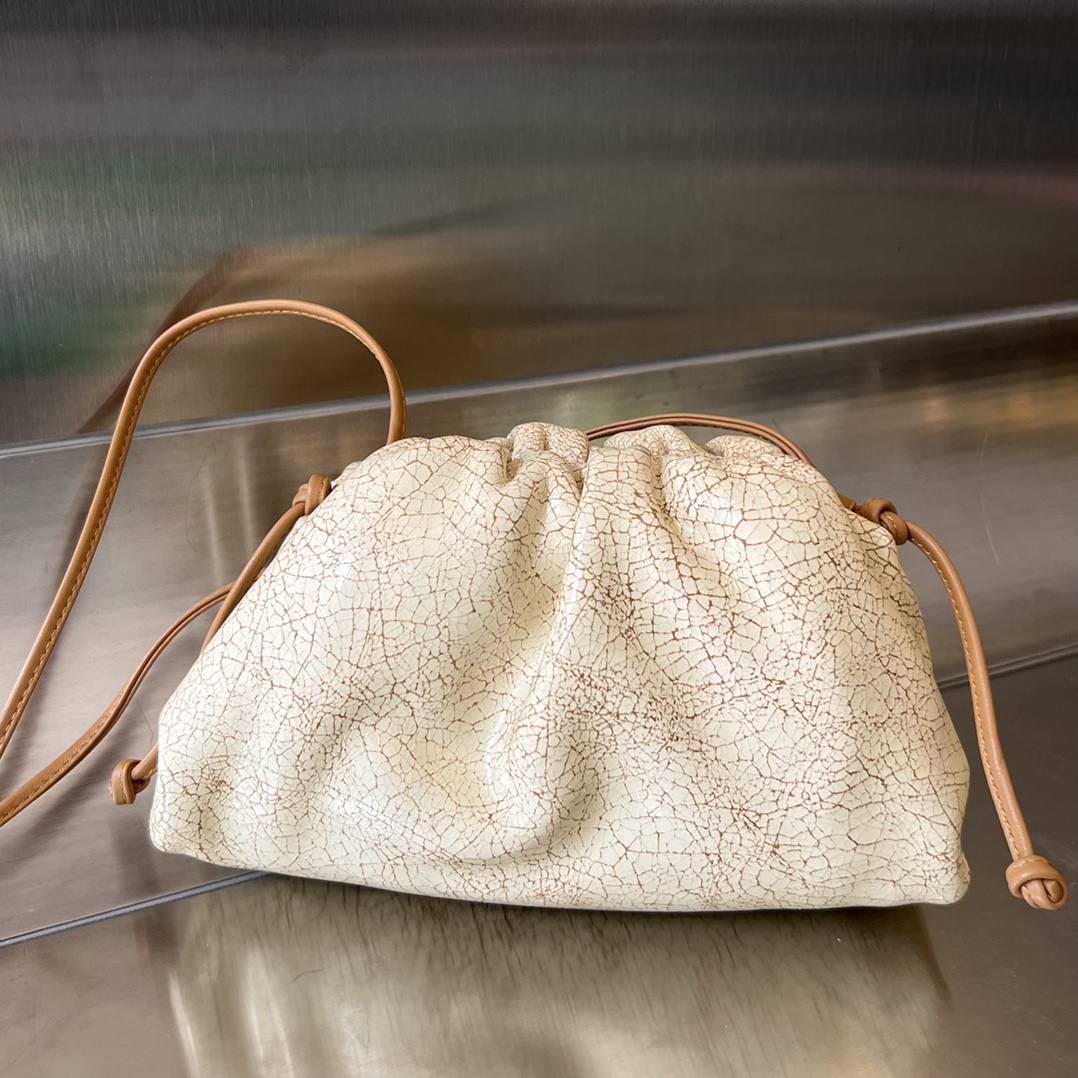 BOTTEGA VENETA Crackled Calfskin The Mini Pouch