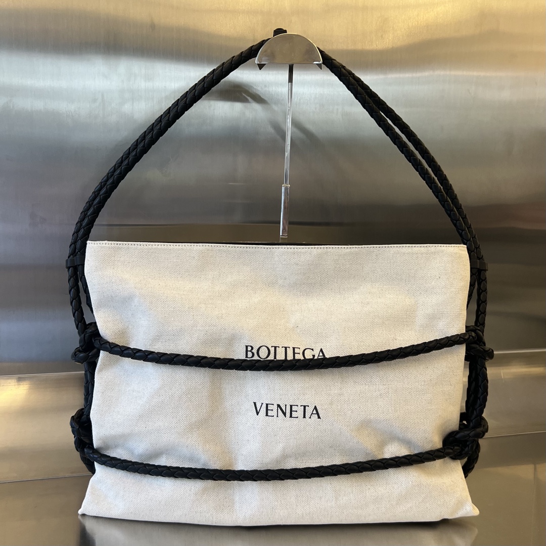 Bottega Veneta – Leather-trimmed logo tote bag Bottega