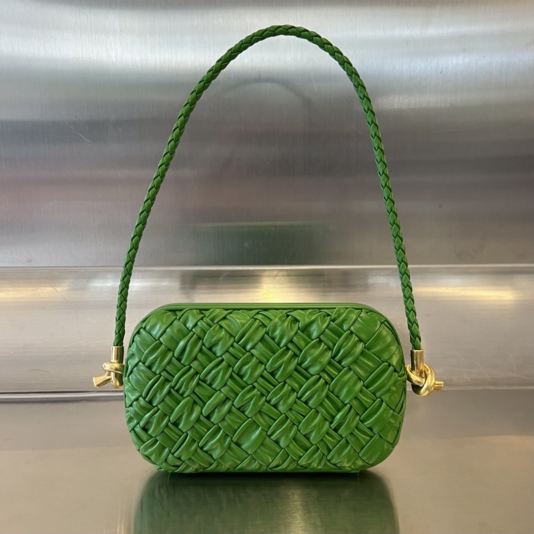 Bottega Veneta Knot Minaudiere Metallic Shoulder Bag