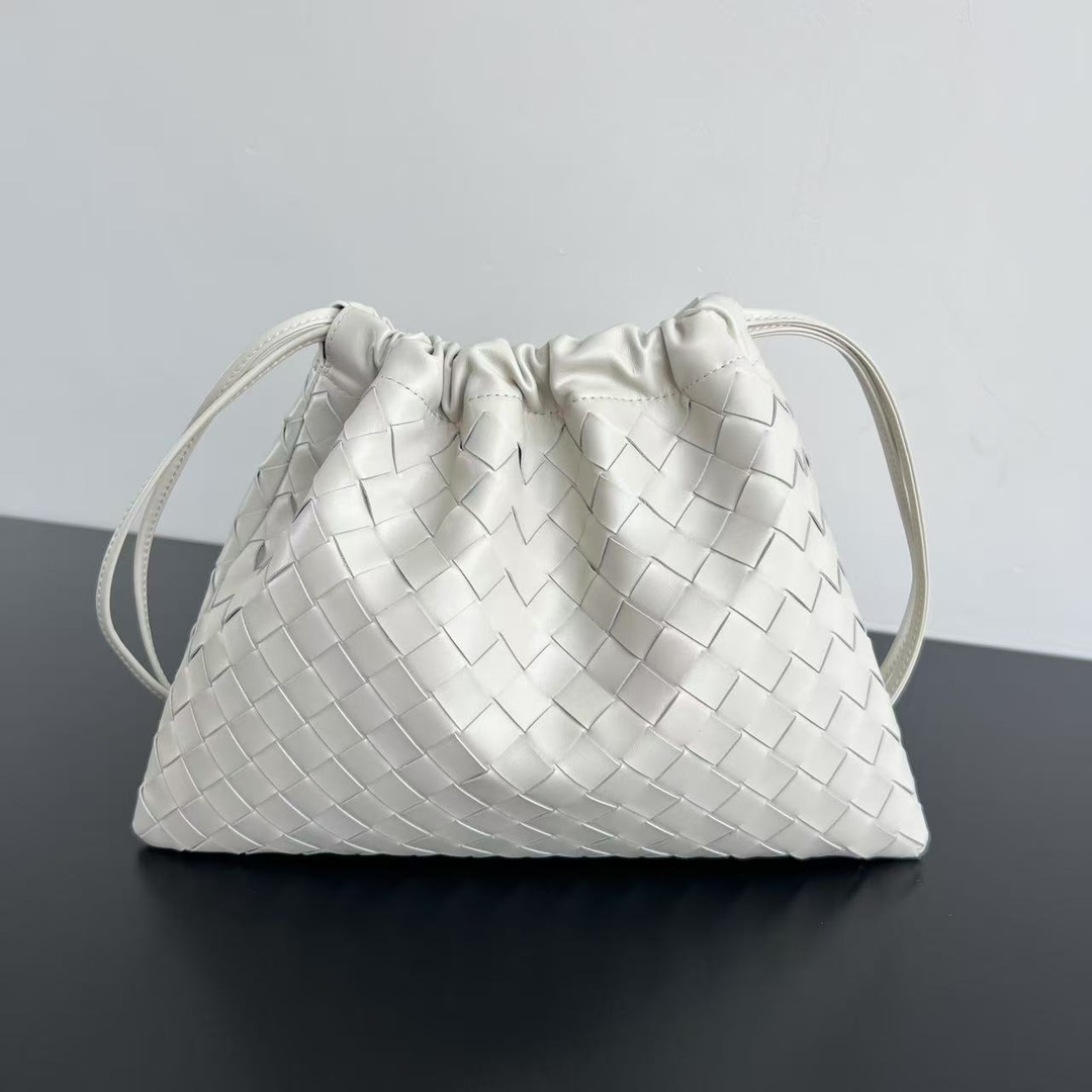 Bottega Veneta Intrecciato Mini Pouch – White Crossbody Bags,