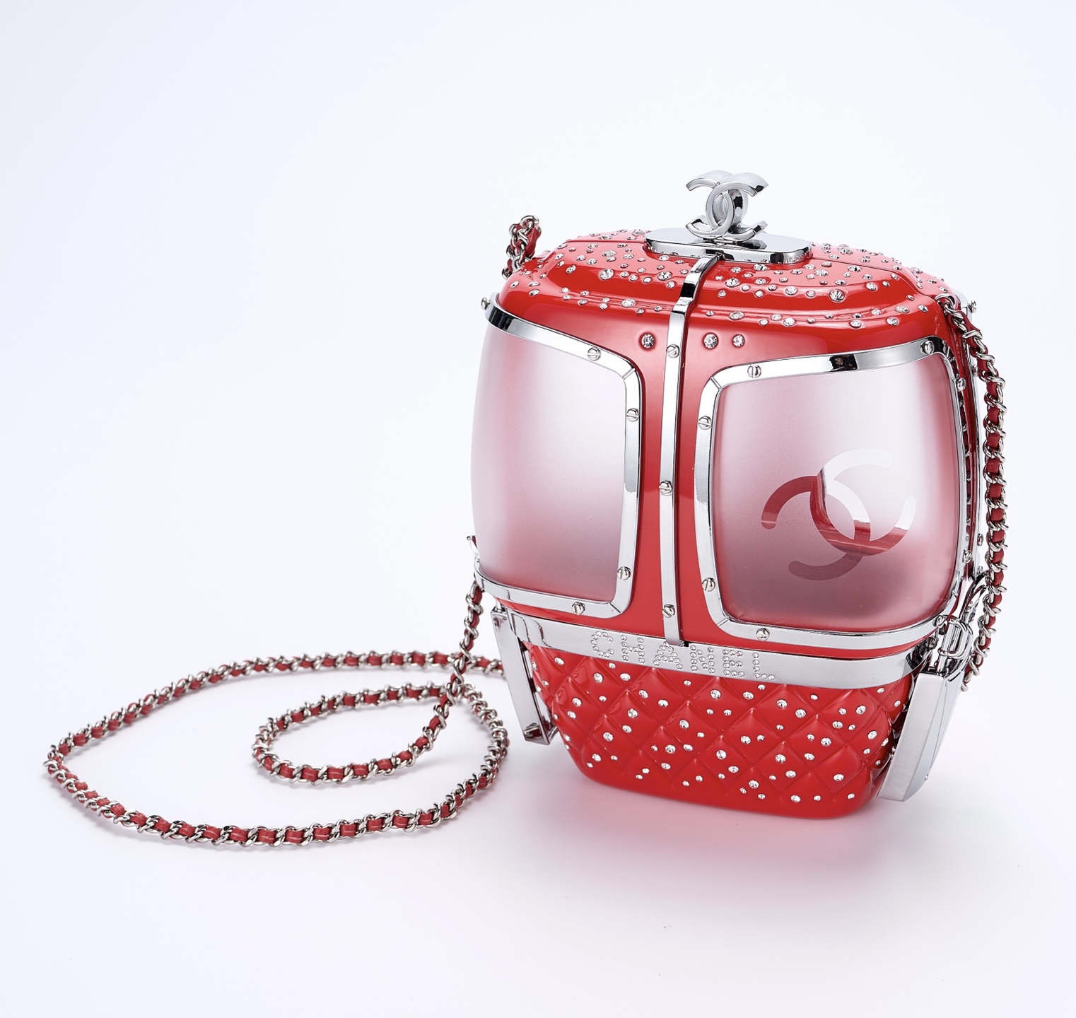 Chanel Minaudiere Limited Edition Fuchsia Snow Gondola