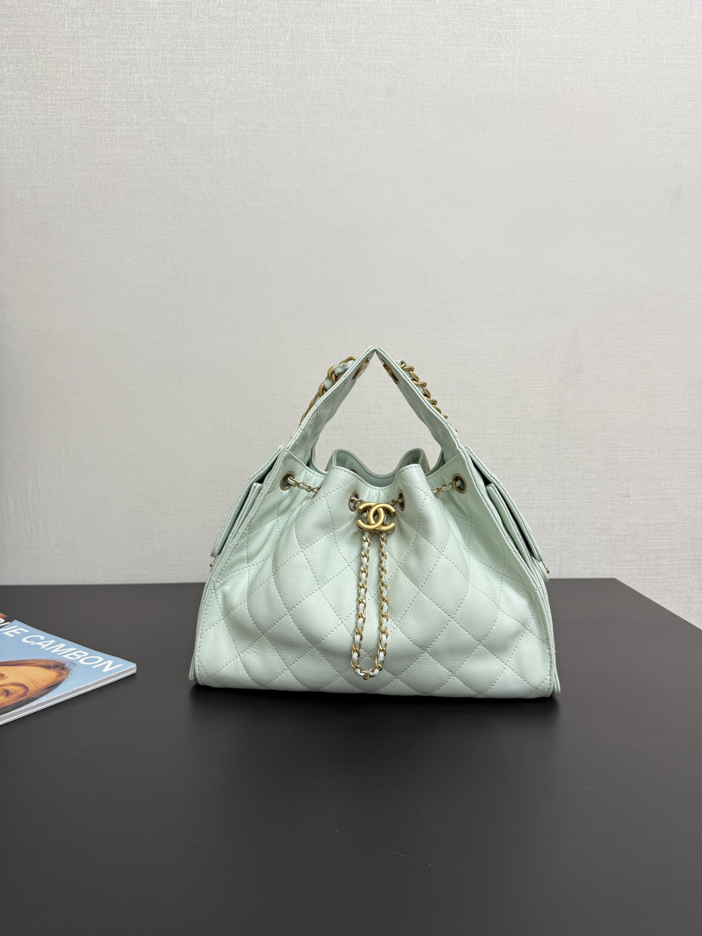 Chanel 25 small handbag, Grained calfskin & gold-tone