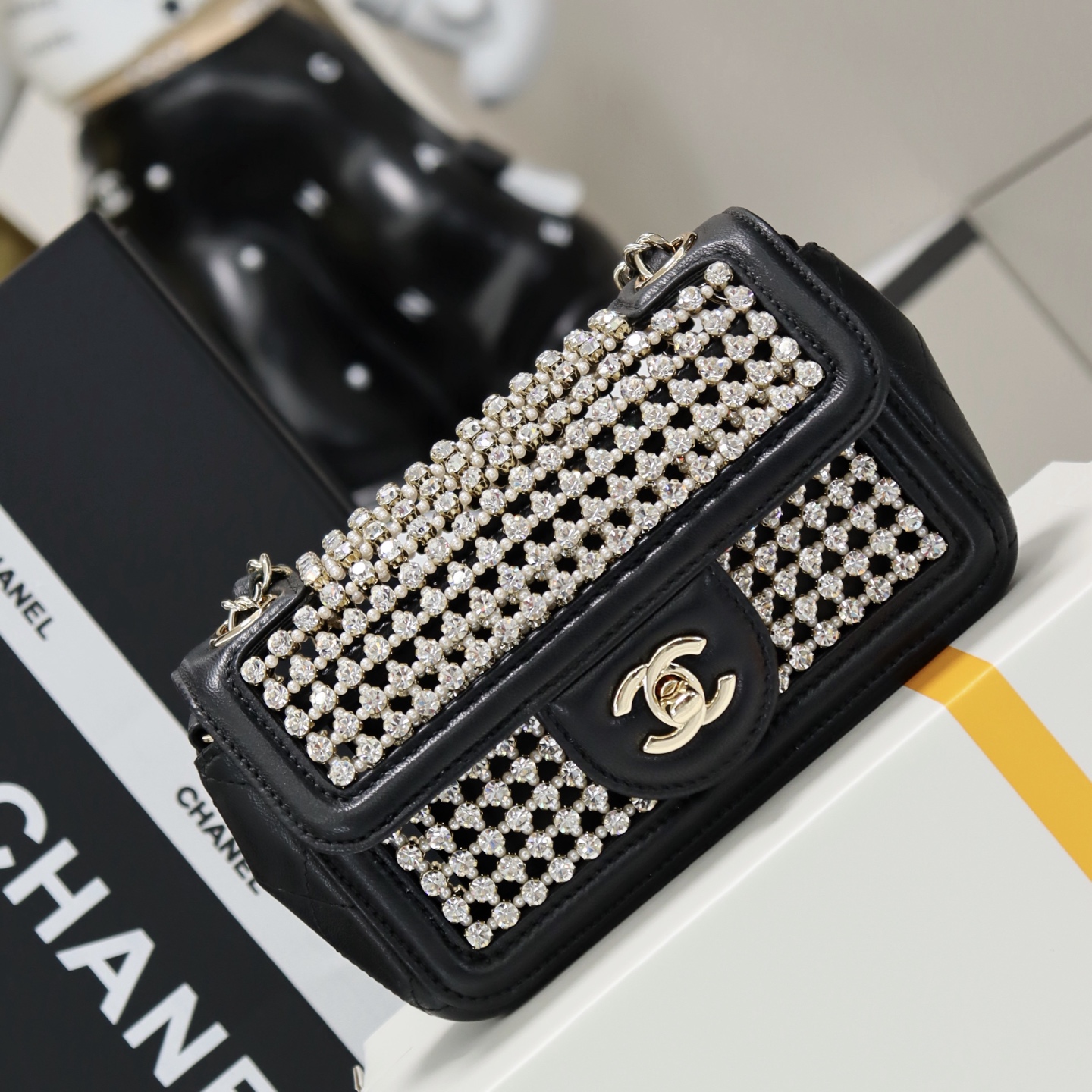 CHANEL MINI FLAP BAG black