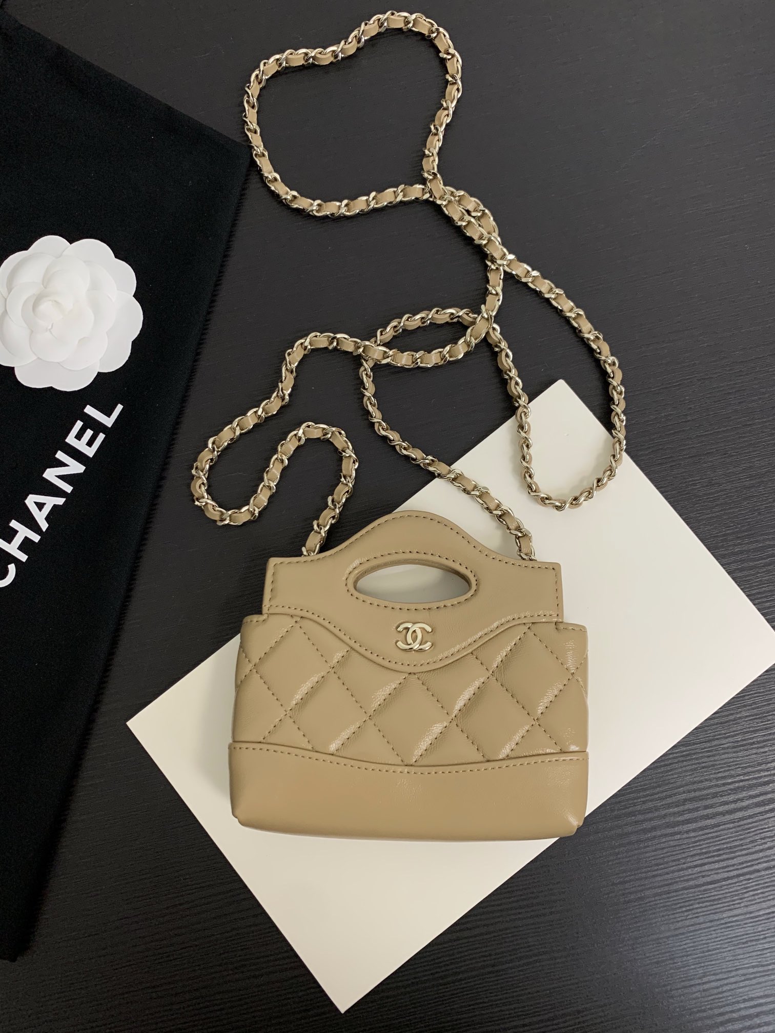 CHANEL Quilted CC GHW Mini 31 2 Way Shoulder Bag Handbag