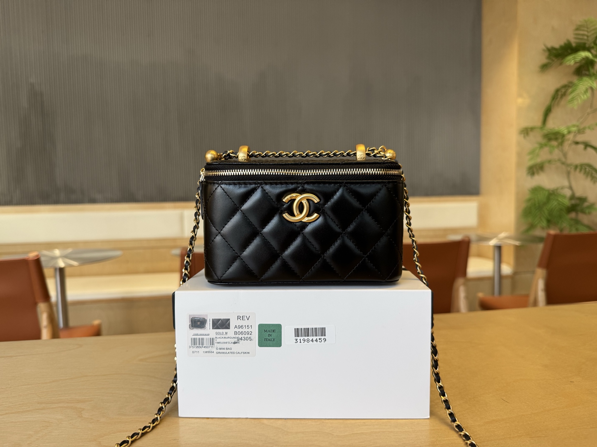 Chanel All Slide Vanity with Adjustable Chain Black