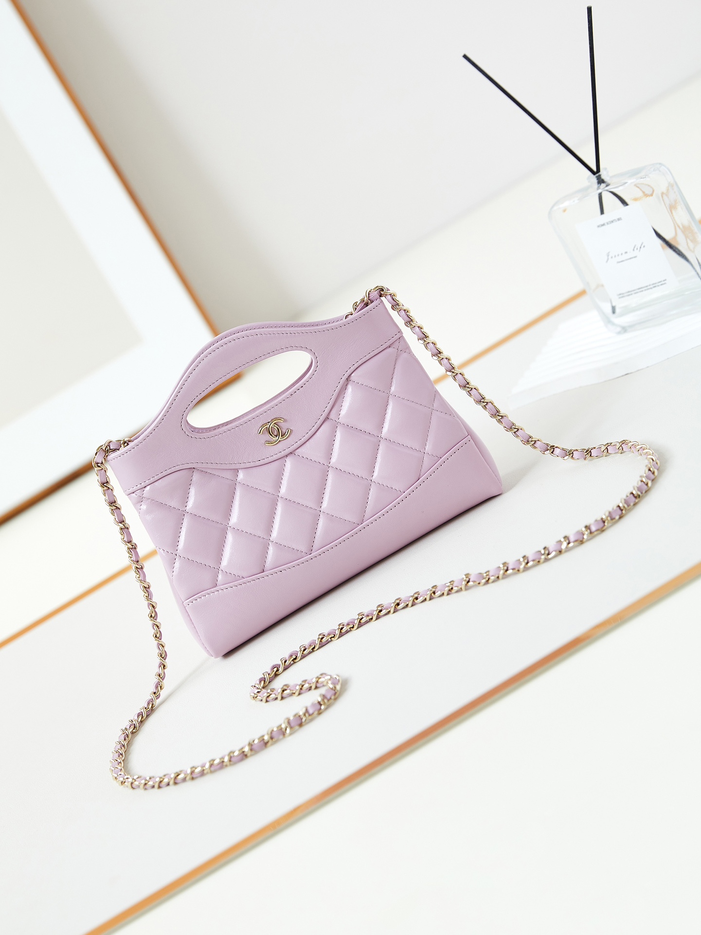 Chanel Micro 31 Shopper Light Purple Shiny Lambskin Light