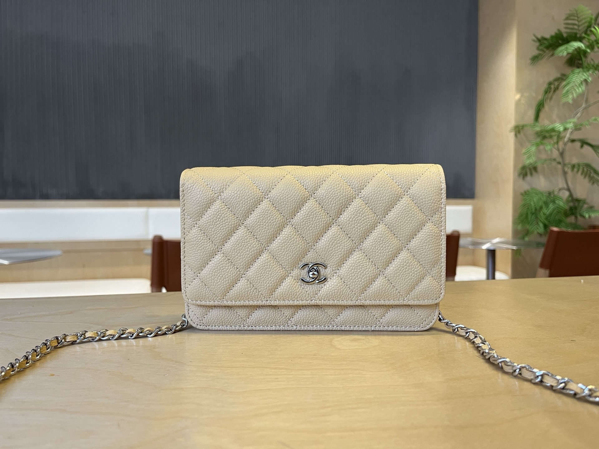 CHANEL Unused WOC Classic Crossbody Bag Chip Version