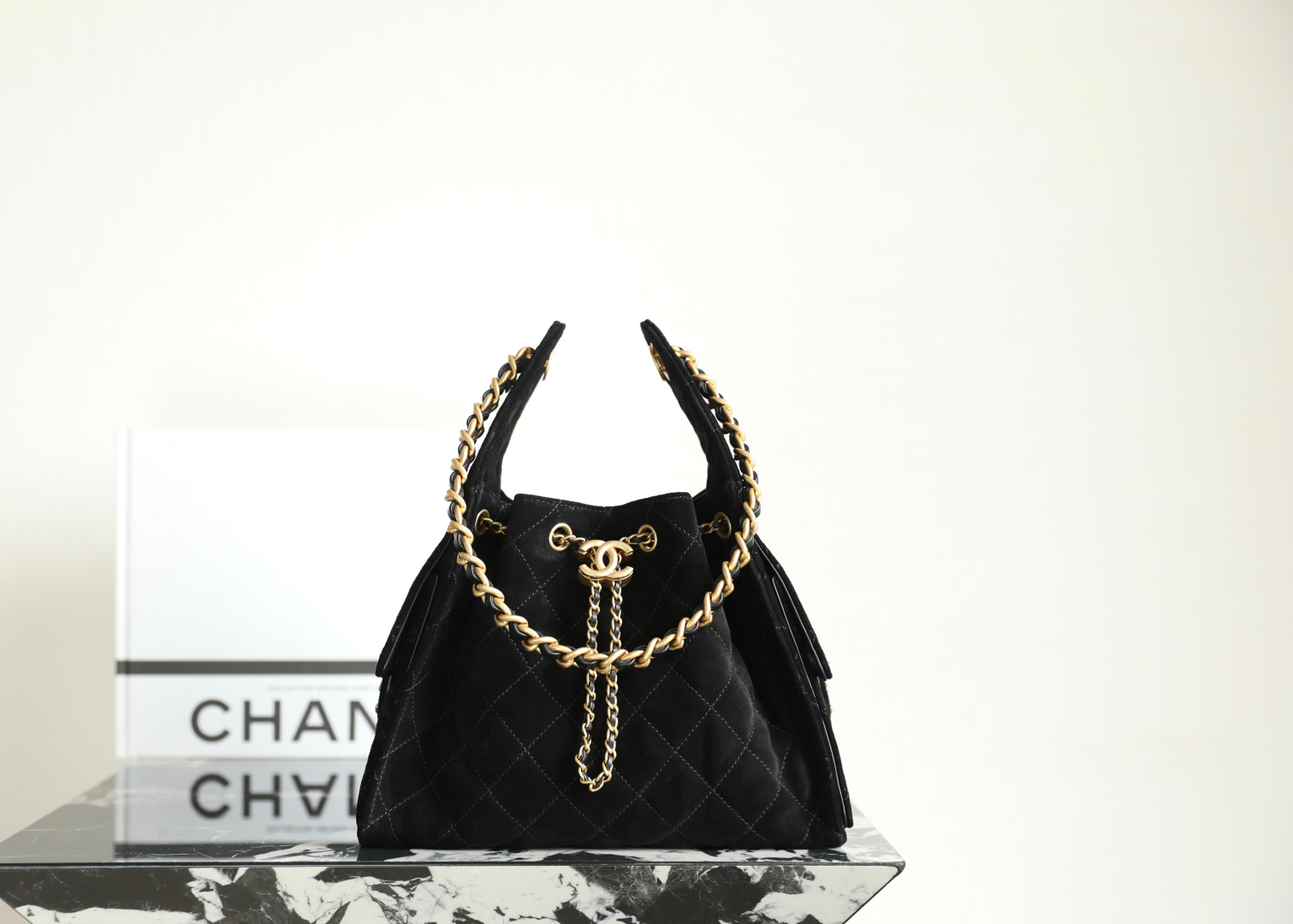 CHANEL Caviar Quilted Small Chanel 25 Handbag Black
