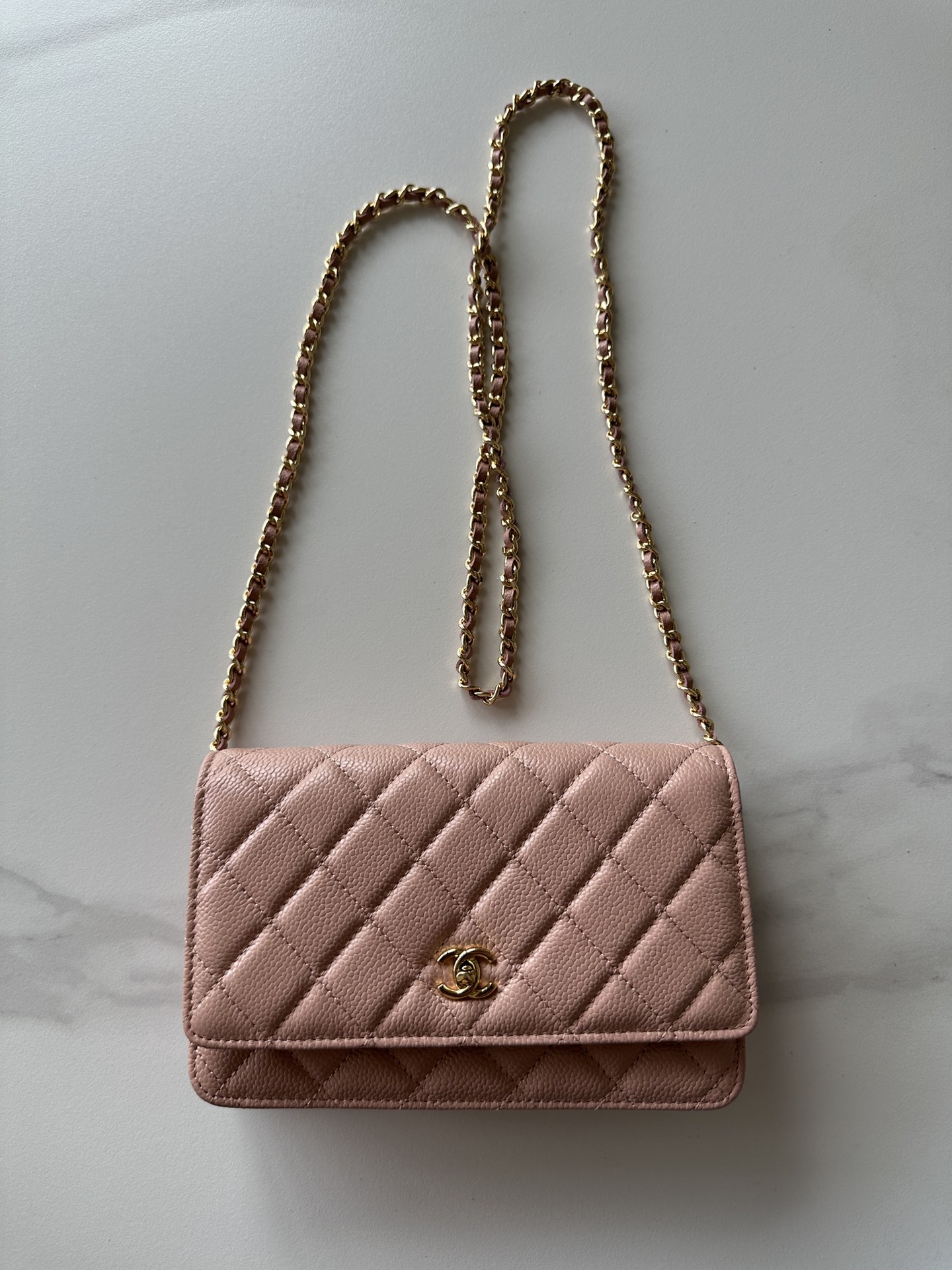 Chanel Matelasse Pink Leather Shoulder Bag