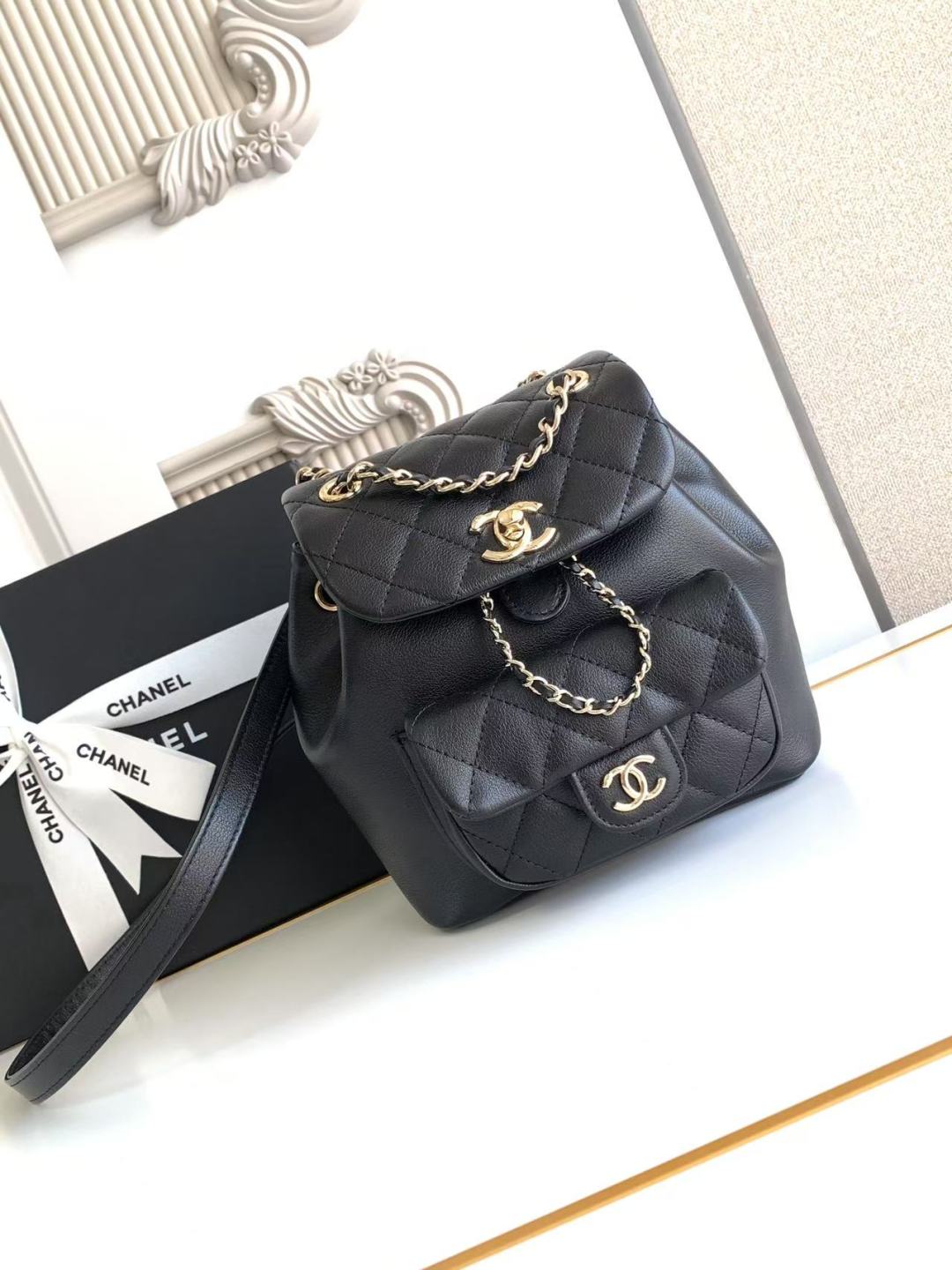 CHANEL Pre-Owned 2021 Duma Backpack | Black