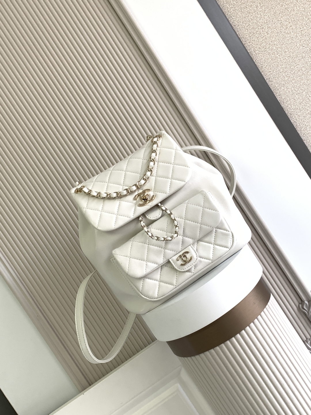 Chanel Mini Duma Backpack – White Backpacks, Handbags