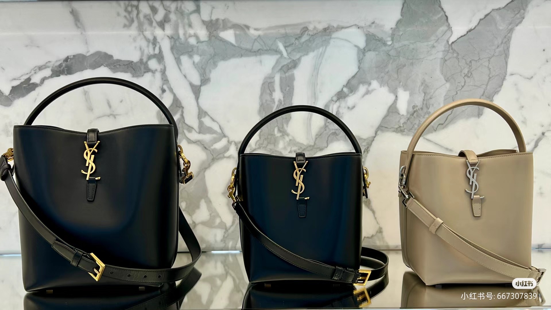 Saint Laurent Le 37 Small Shiny Leather ‘Black’