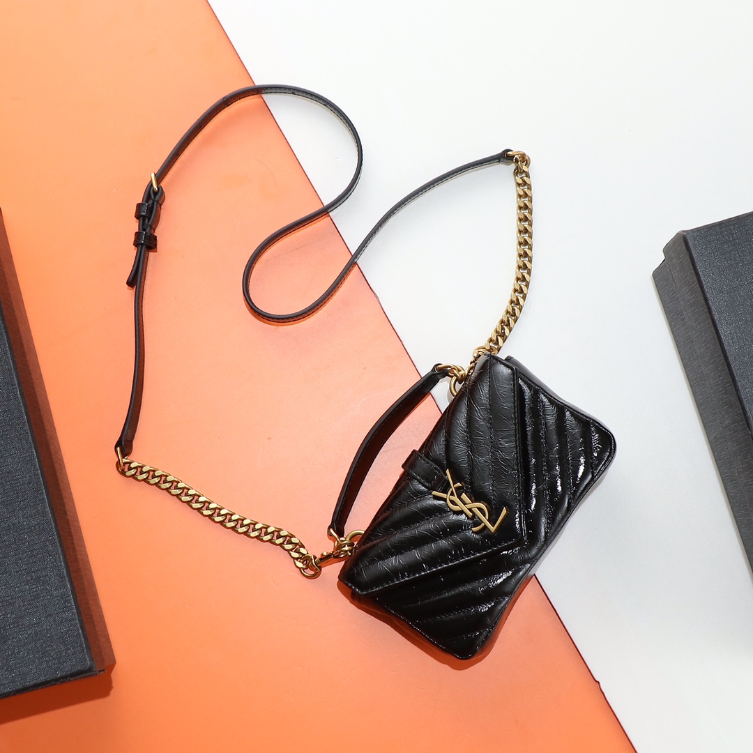 Saint Laurent Women’s Chain Crossbody Bag Monogram College 779430 DZH07 1000