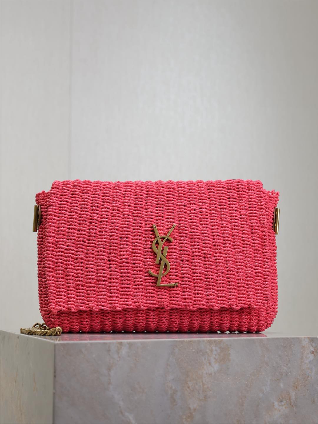 Pink Saint Laurent Bag Saint Laurent Pink Glow Raffia Kate